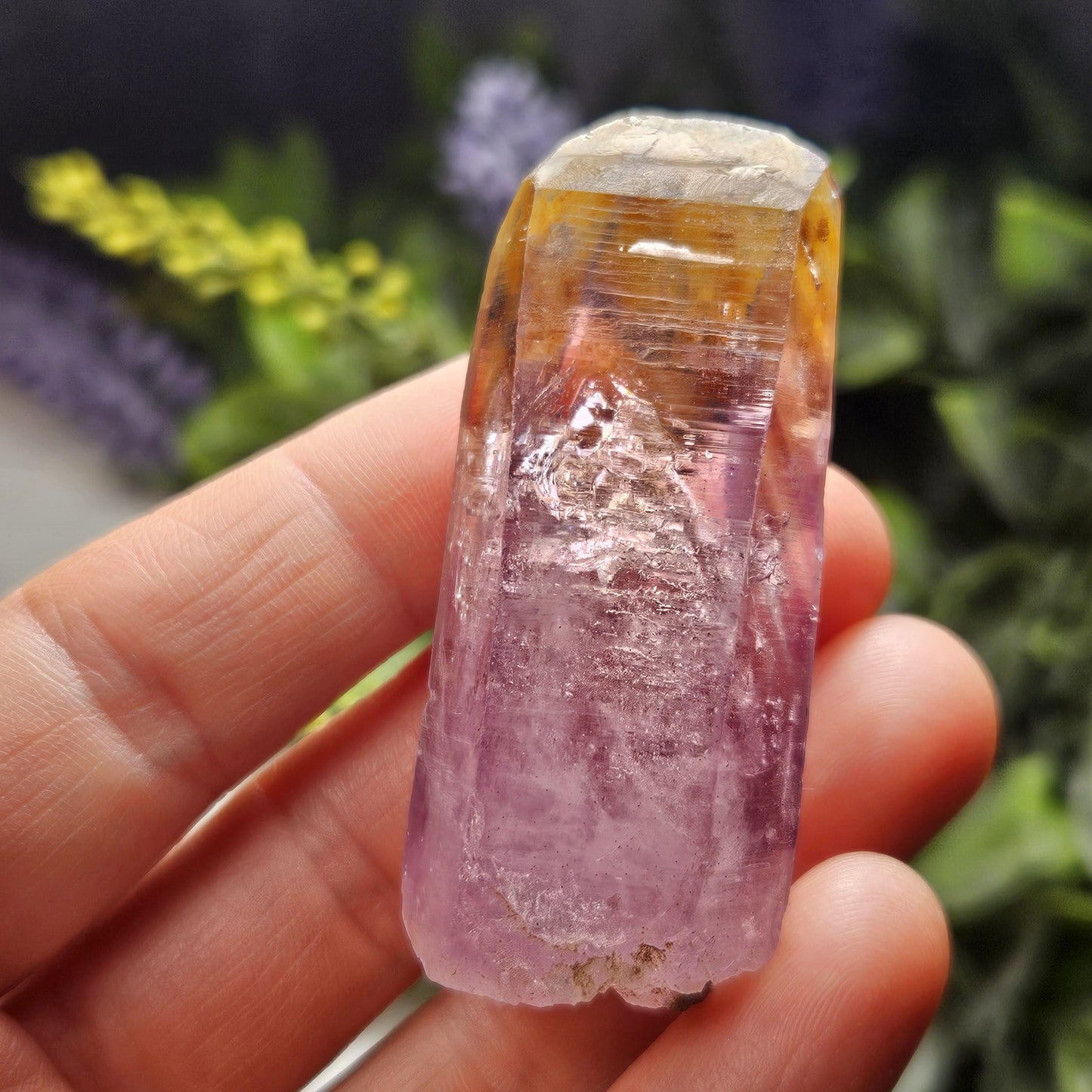 Enhydro Amethyst Crystal: MOVING Water Bubble, Old Stock Brazilian Quartz