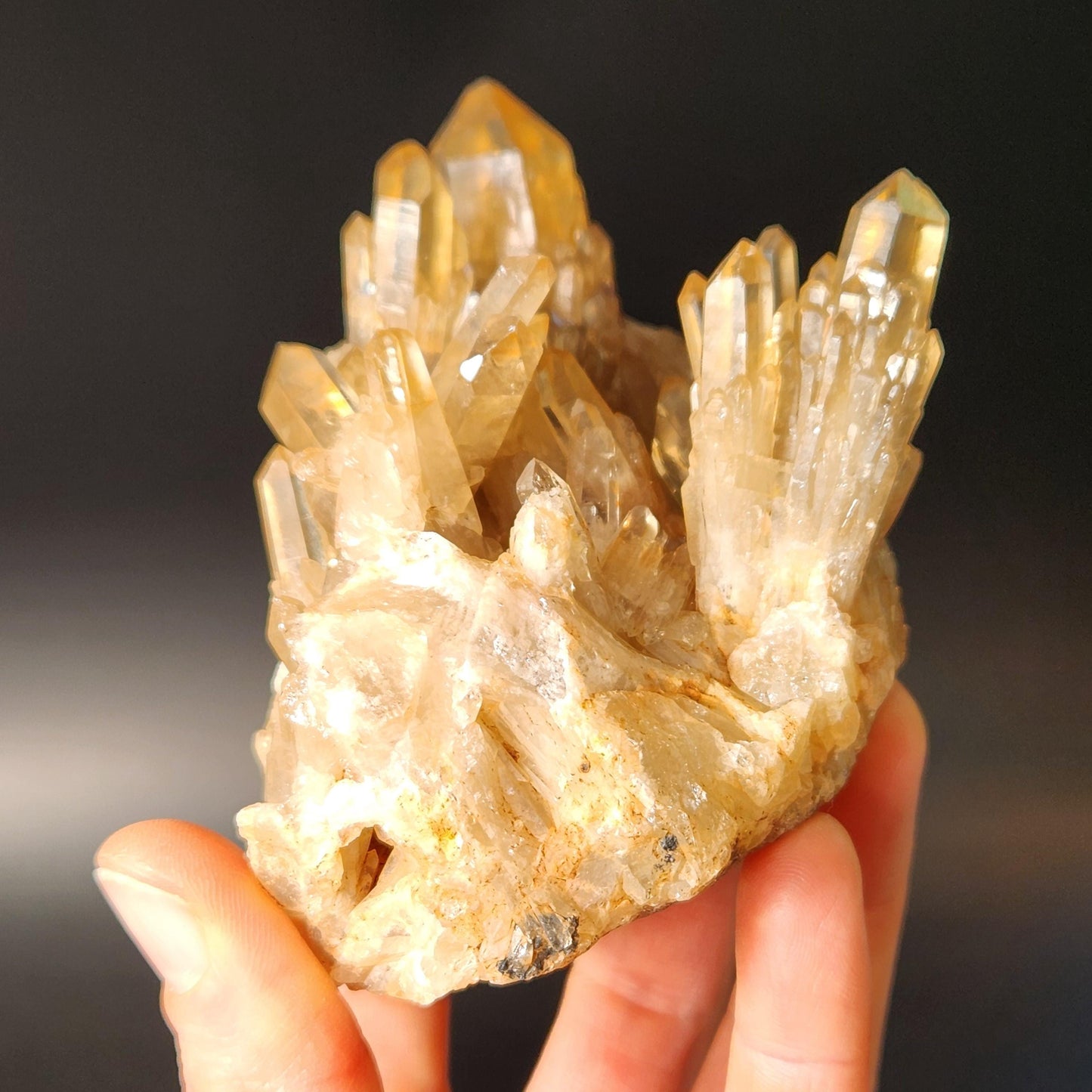 Kundalini Citrine Cluster (394 grams): Natural Congo Quartz Crystal