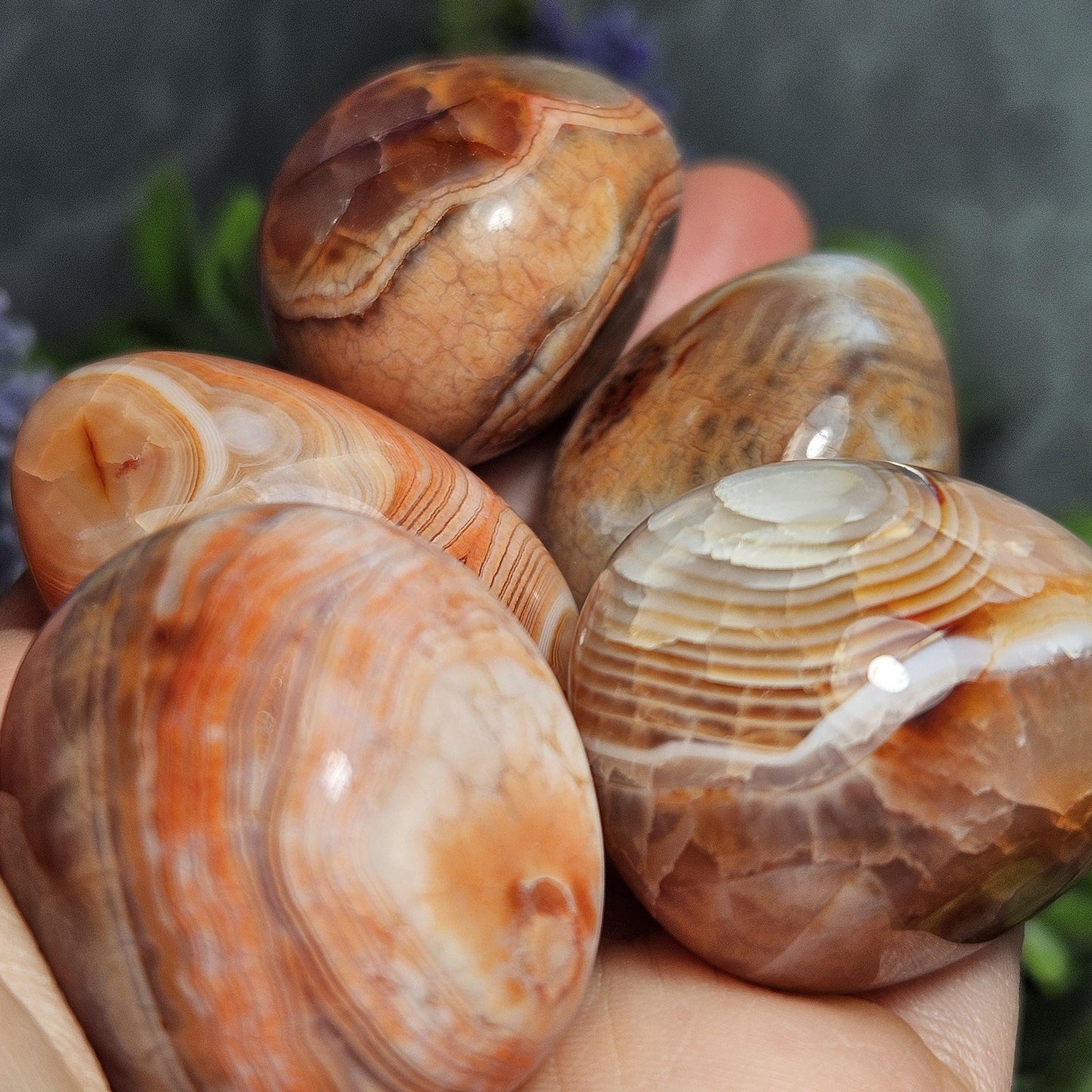 Fire Agate Tumbled Stone (1