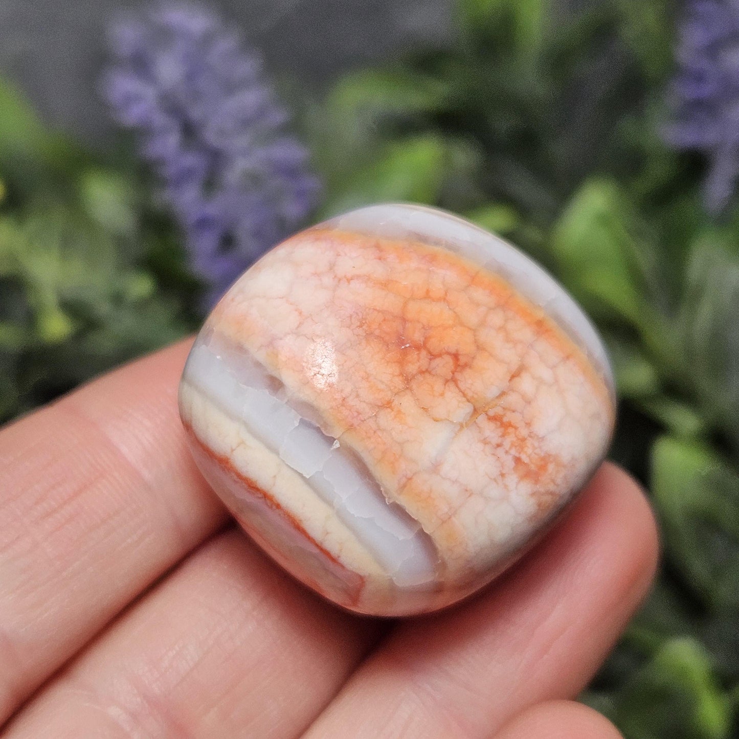 Fire Agate Tumbled Stone (1