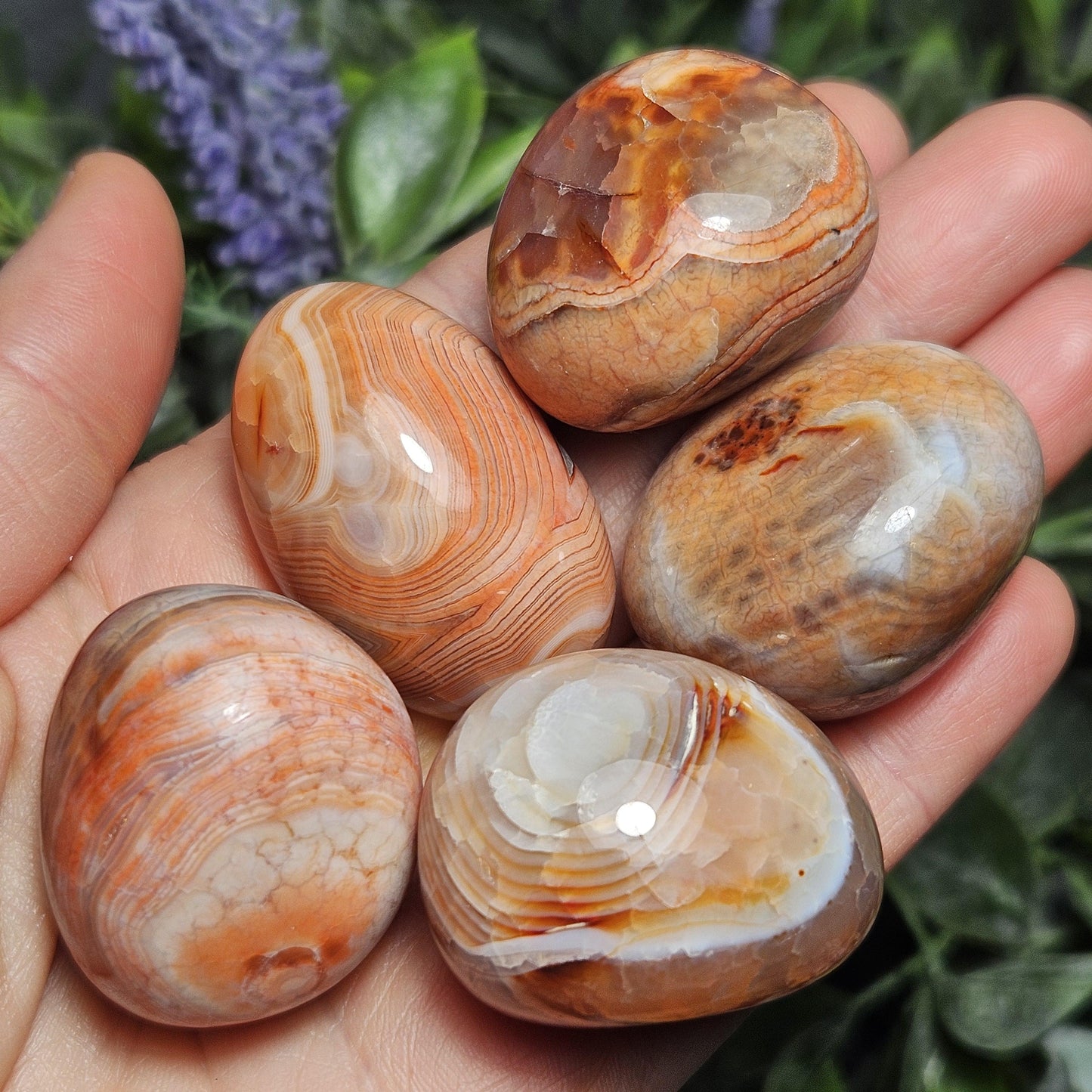 Fire Agate Tumbled Stone (1