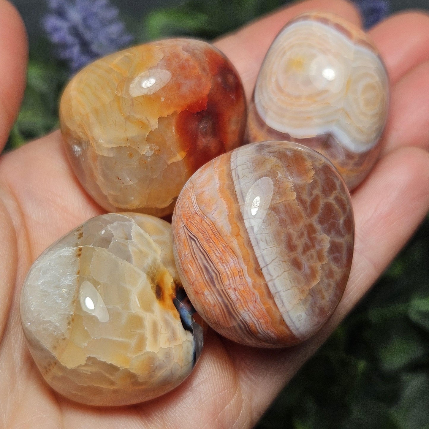 Fire Agate Tumbled Stone (1