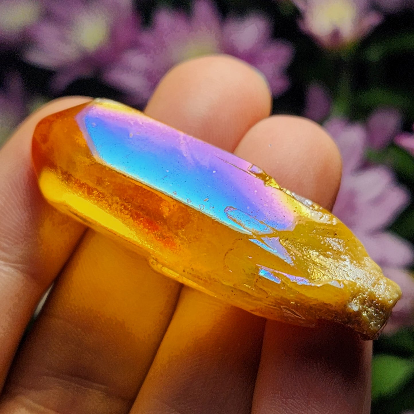 Sunset Aura Quartz Crystal
