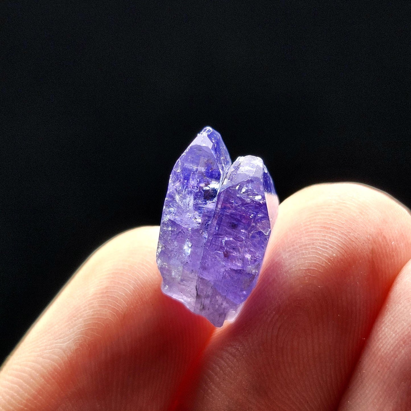TWINNED Tanzanite Crystal 2.4g Parallel Growth