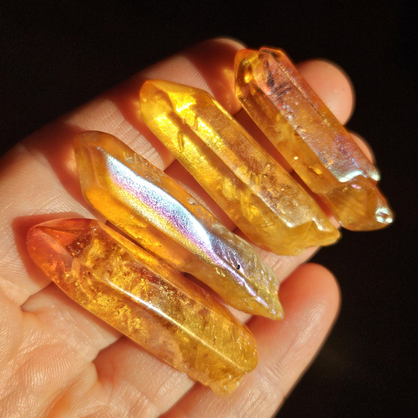 Sunset Aura Quartz Crystal
