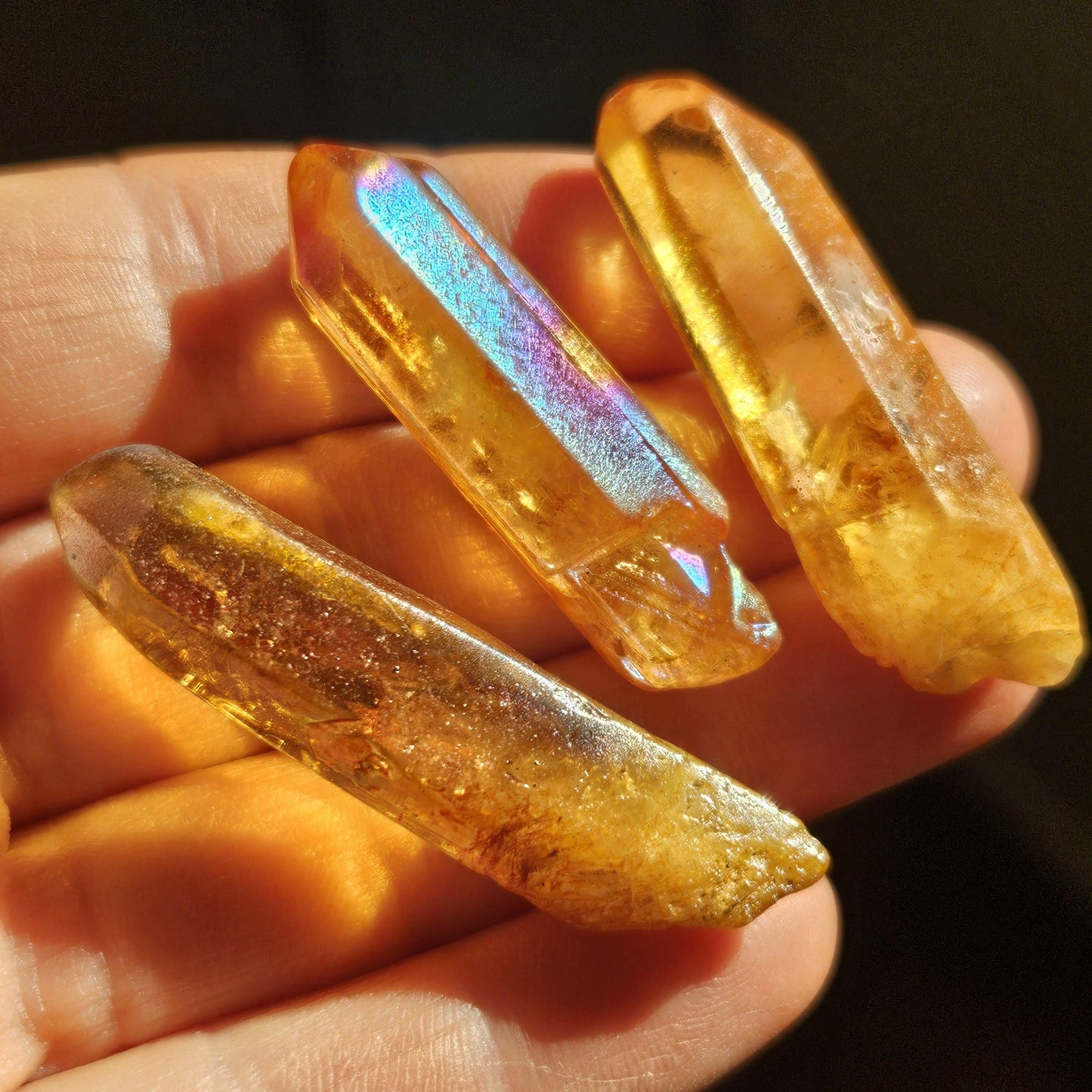 Sunset Aura Quartz Crystal