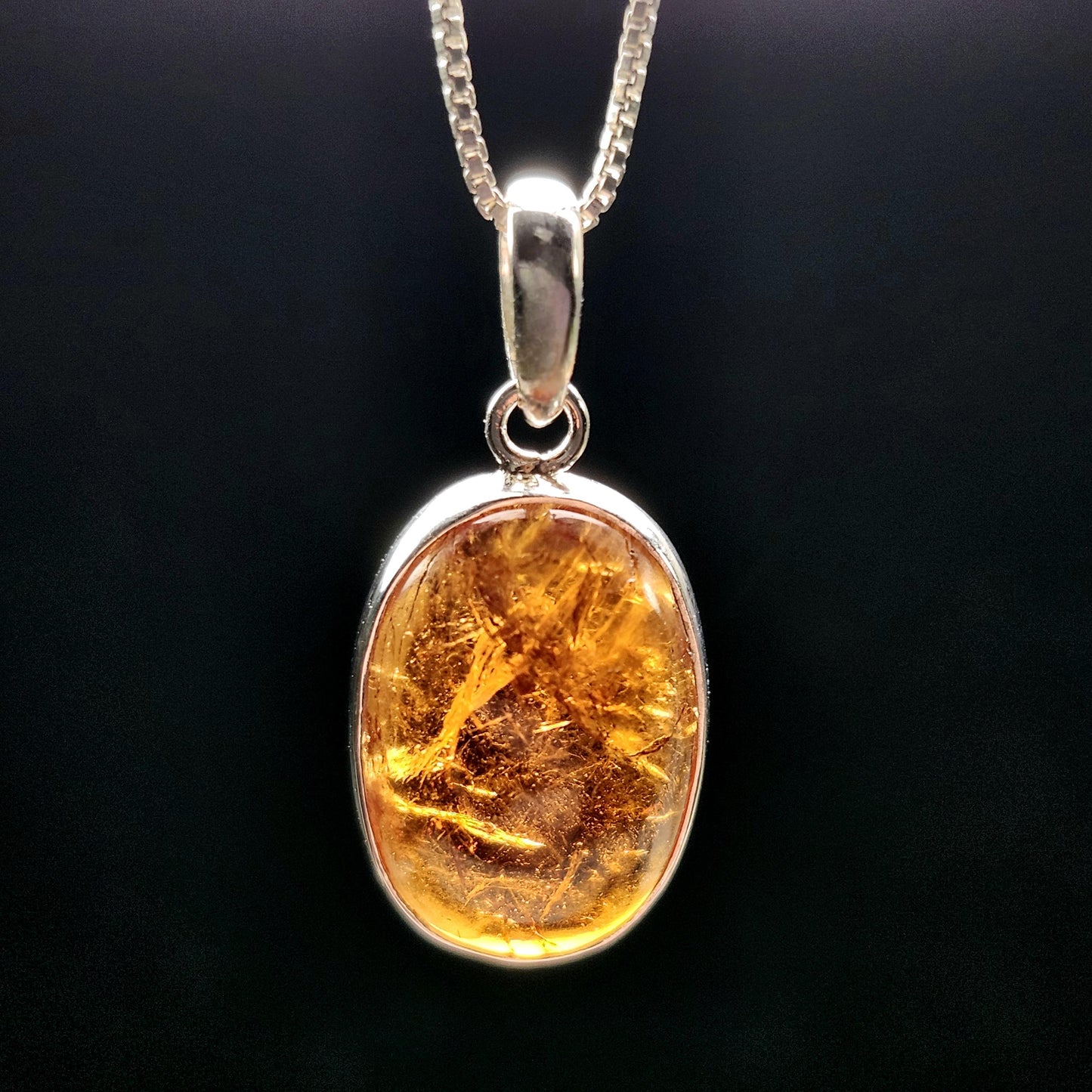 Spessartine Garnet Sterling Silver Pendant