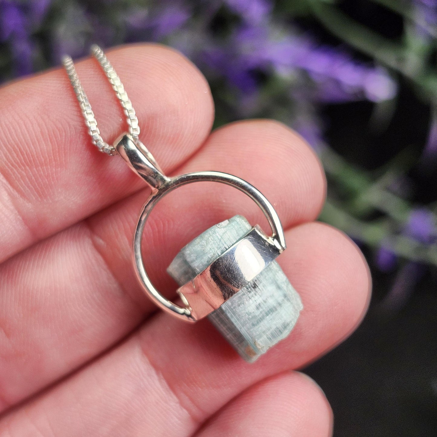 Blue Tourmaline Pendant
