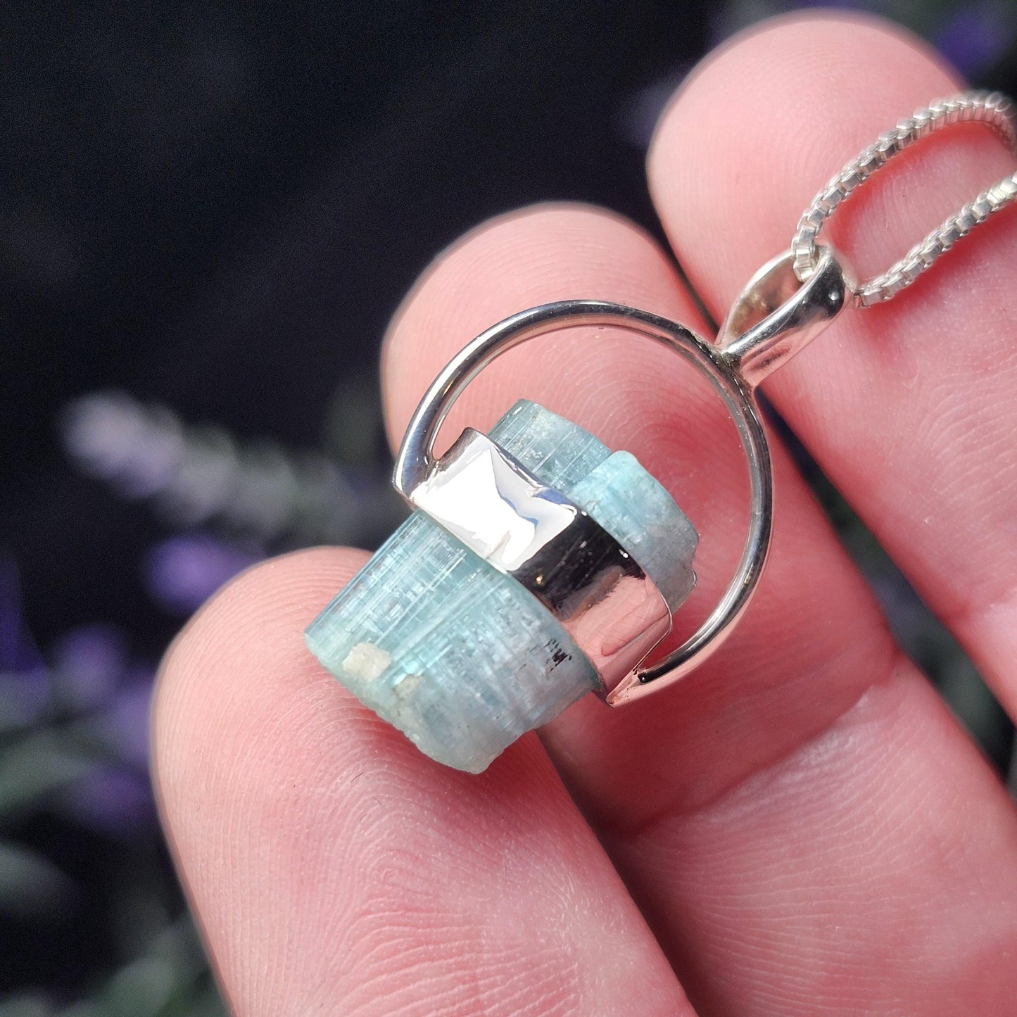 Blue Tourmaline Pendant