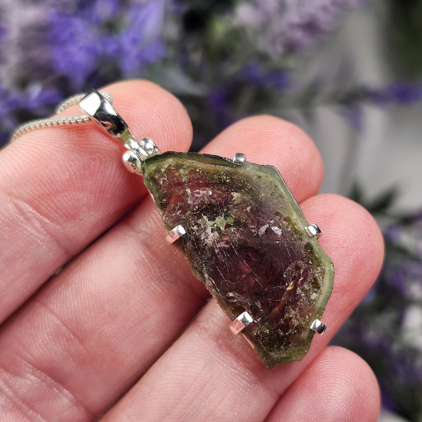 Watermelon Tourmaline Pendant
