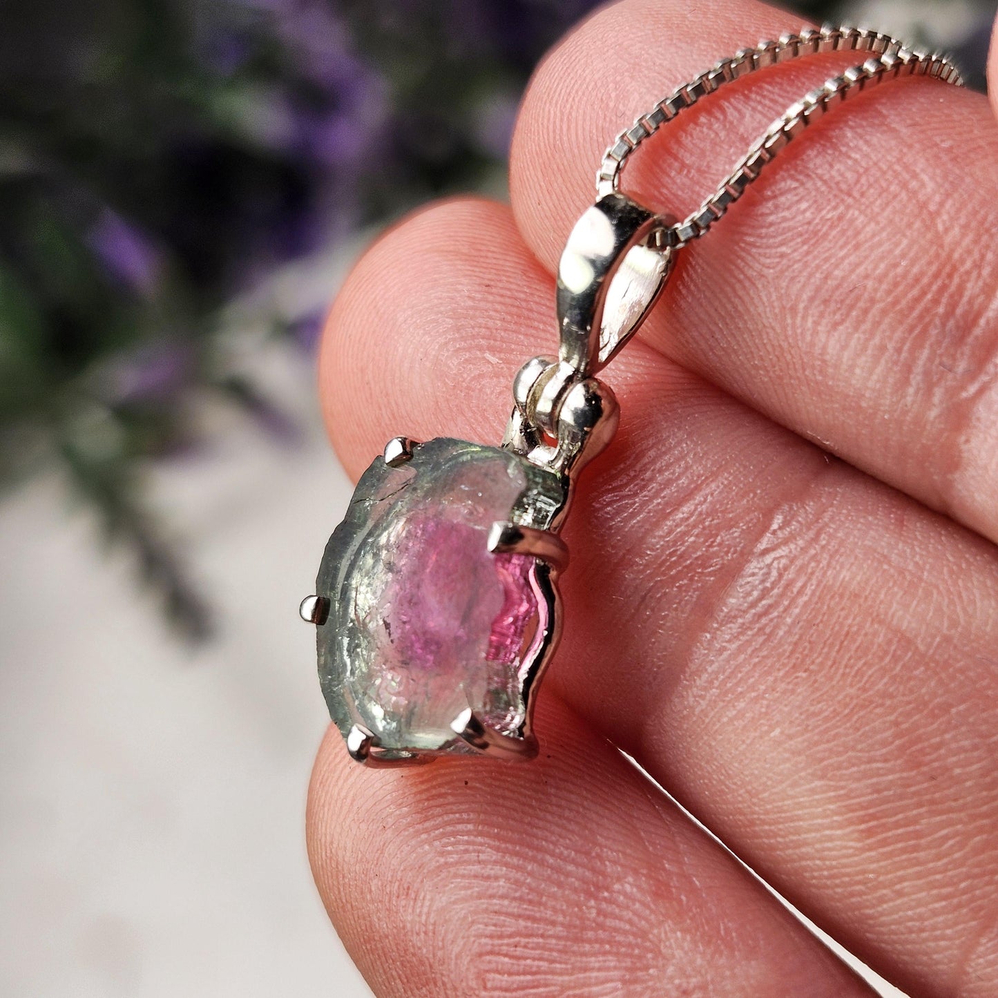 Watermelon Tourmaline Pendant