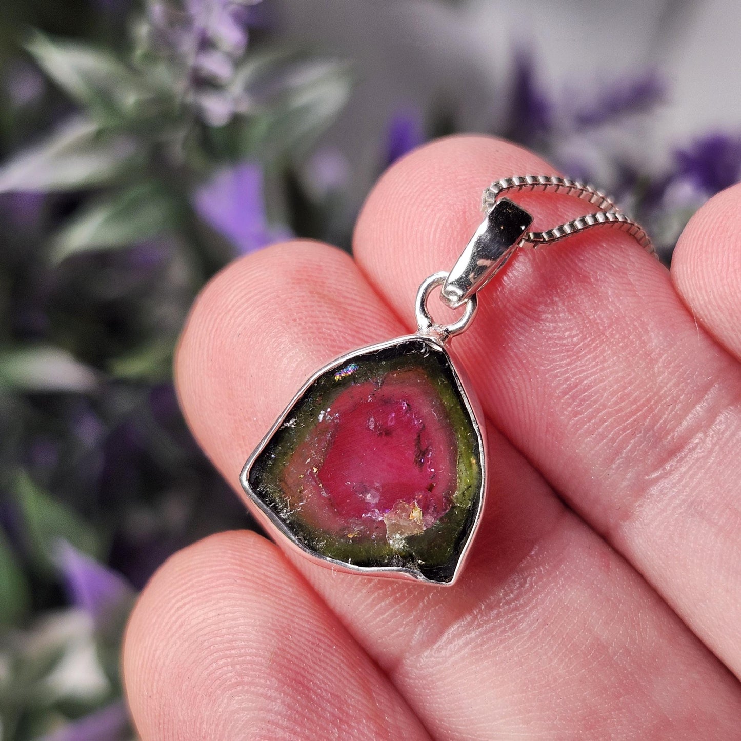 Watermelon Tourmaline Pendant