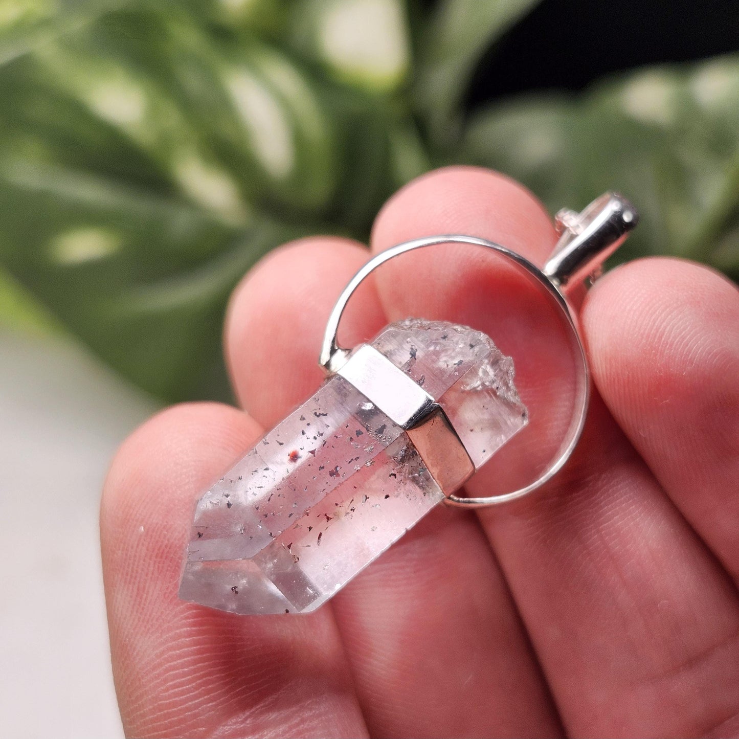 Brandberg Quartz with Lepidocrocite Pendant