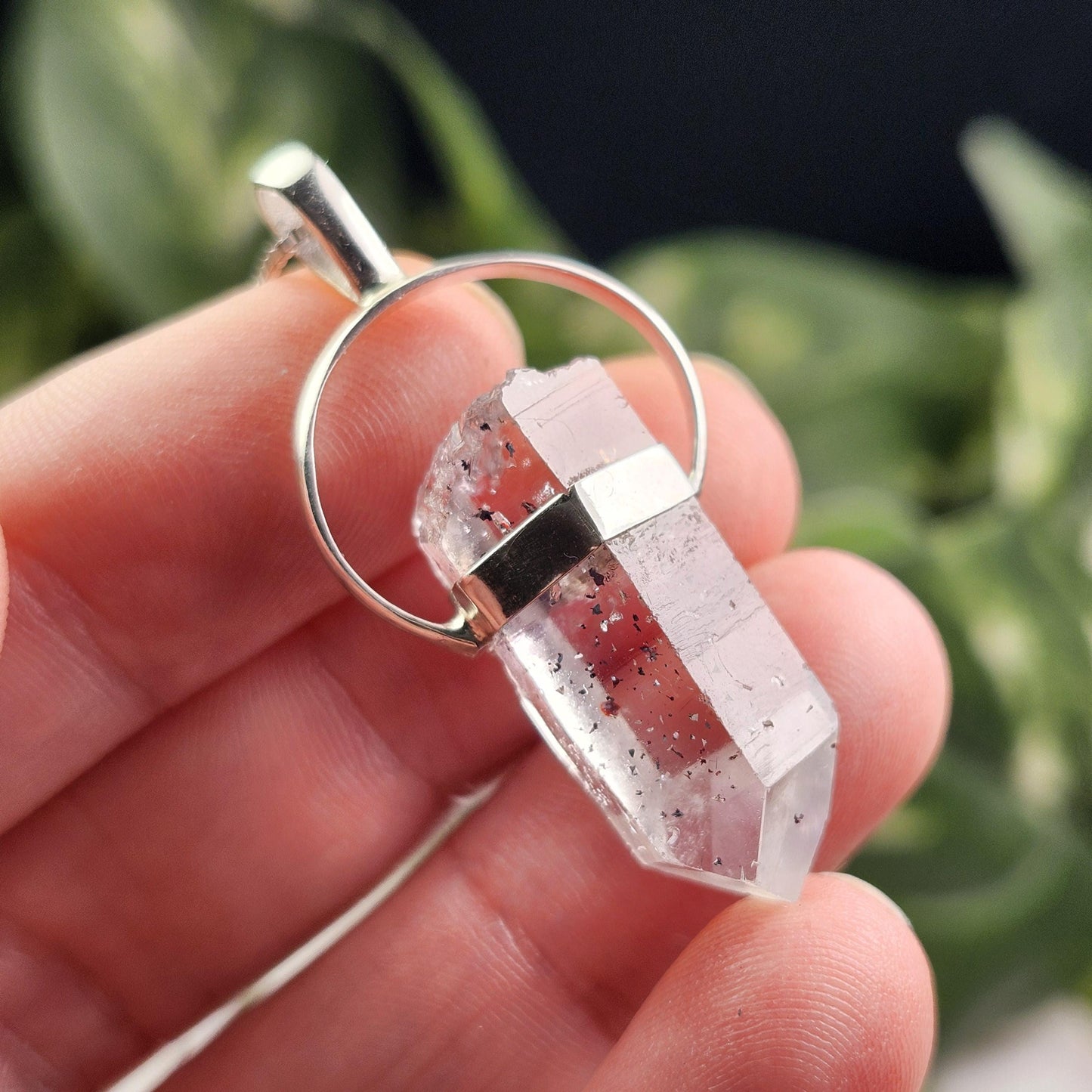 Brandberg Quartz with Lepidocrocite Pendant