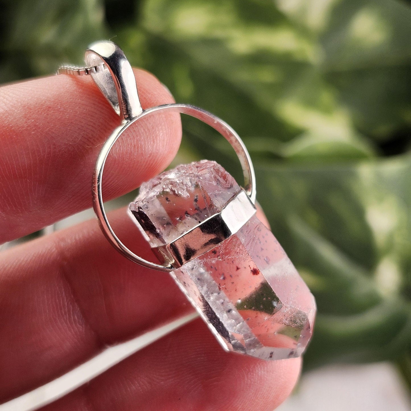 Brandberg Quartz with Lepidocrocite Pendant