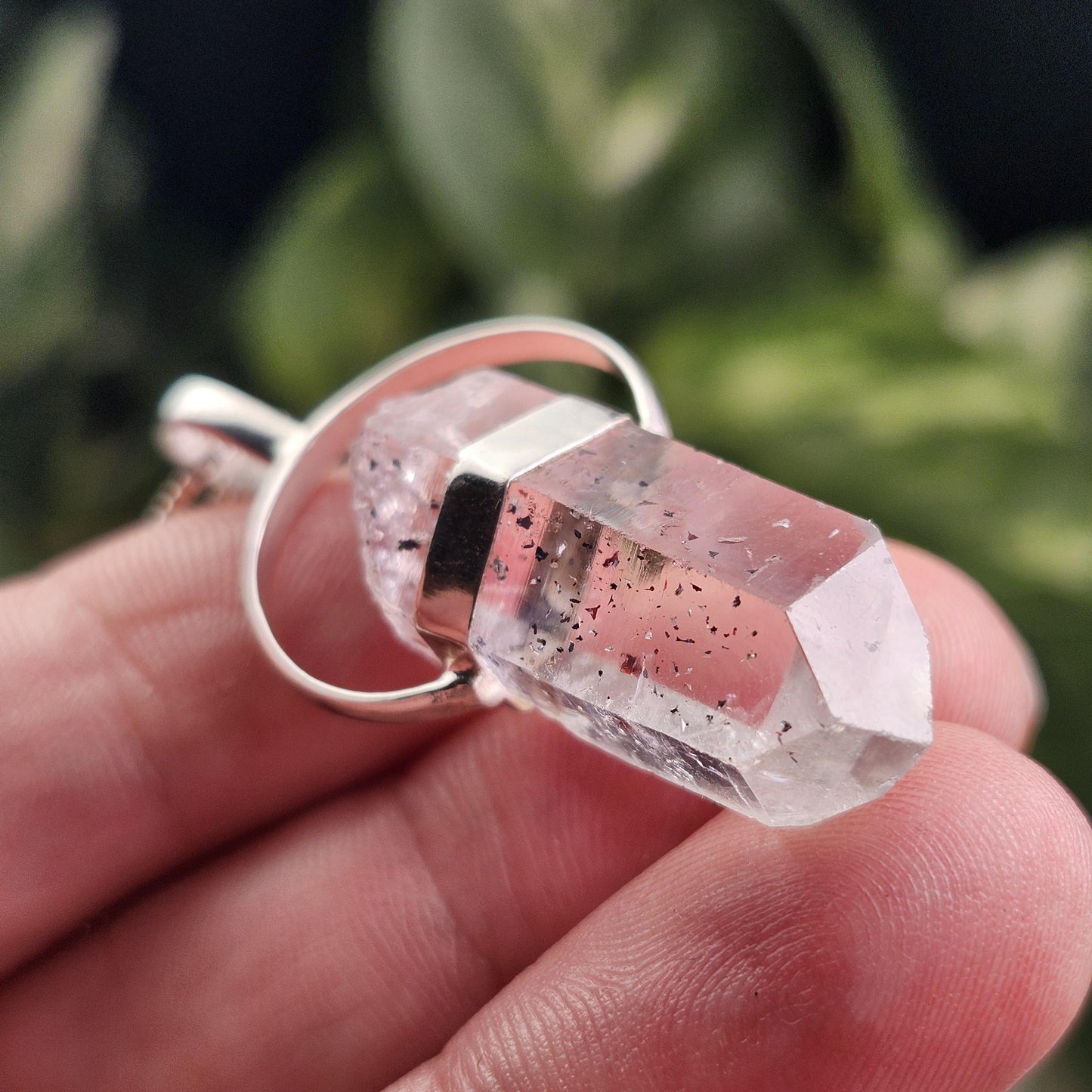 Brandberg Quartz with Lepidocrocite Pendant