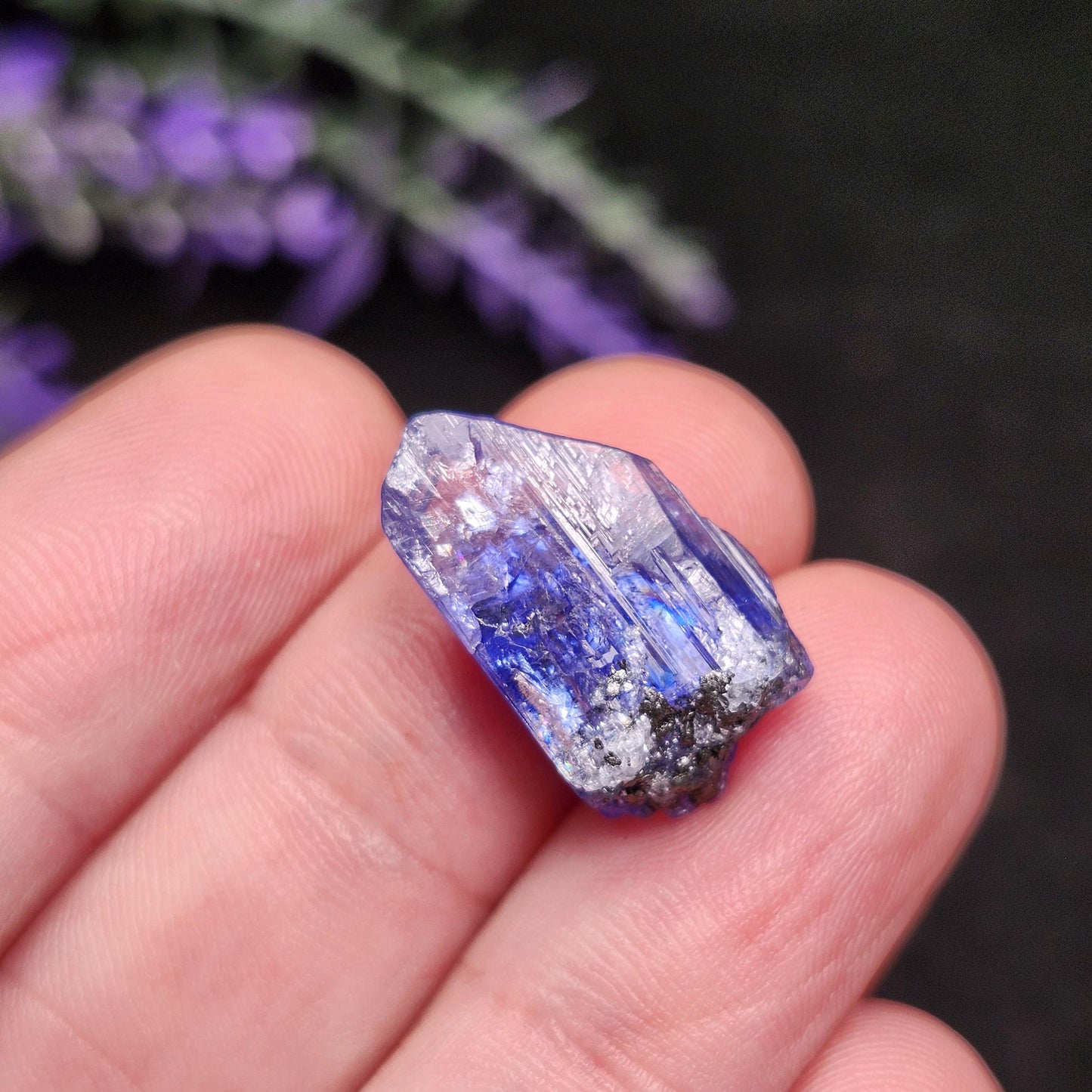Blue Tanzanite Crystal 2.6g