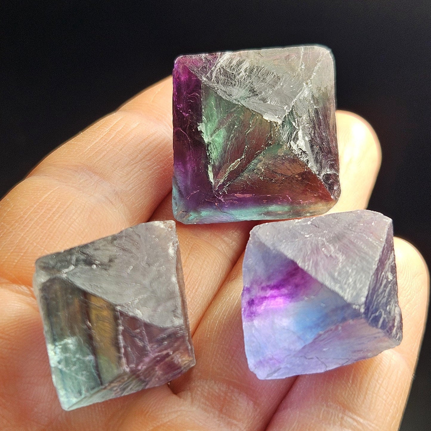 Rainbow Fluorite Octahedron