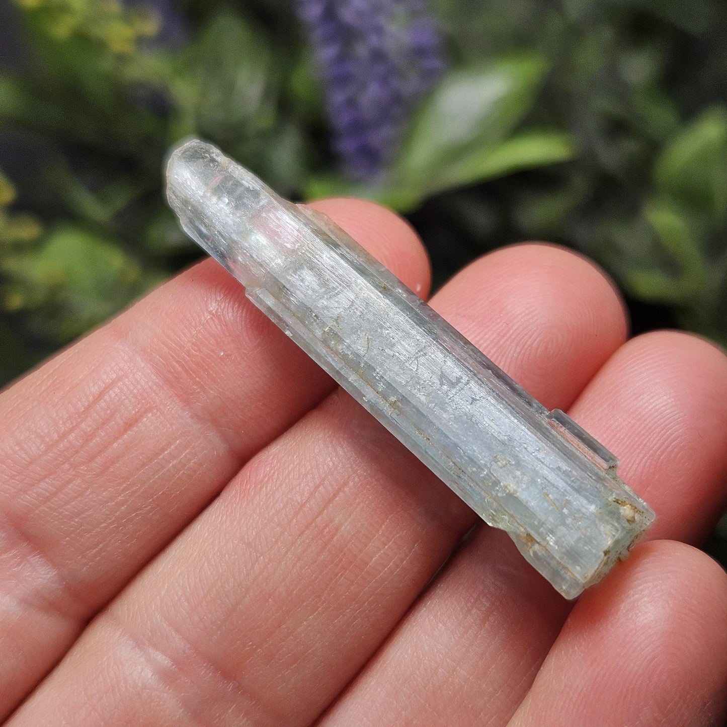 Raw Aquamarine Crystal (4.36 grams): Nigerian Blue Aquamarine Stone, Natural Crystal