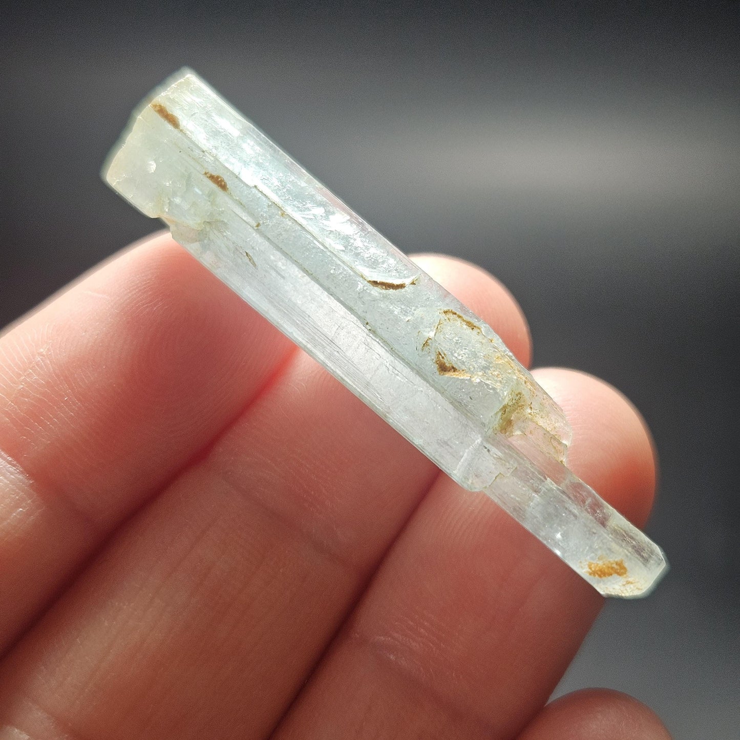 Raw Aquamarine Crystal (4.36 grams): Nigerian Blue Aquamarine Stone, Natural Crystal