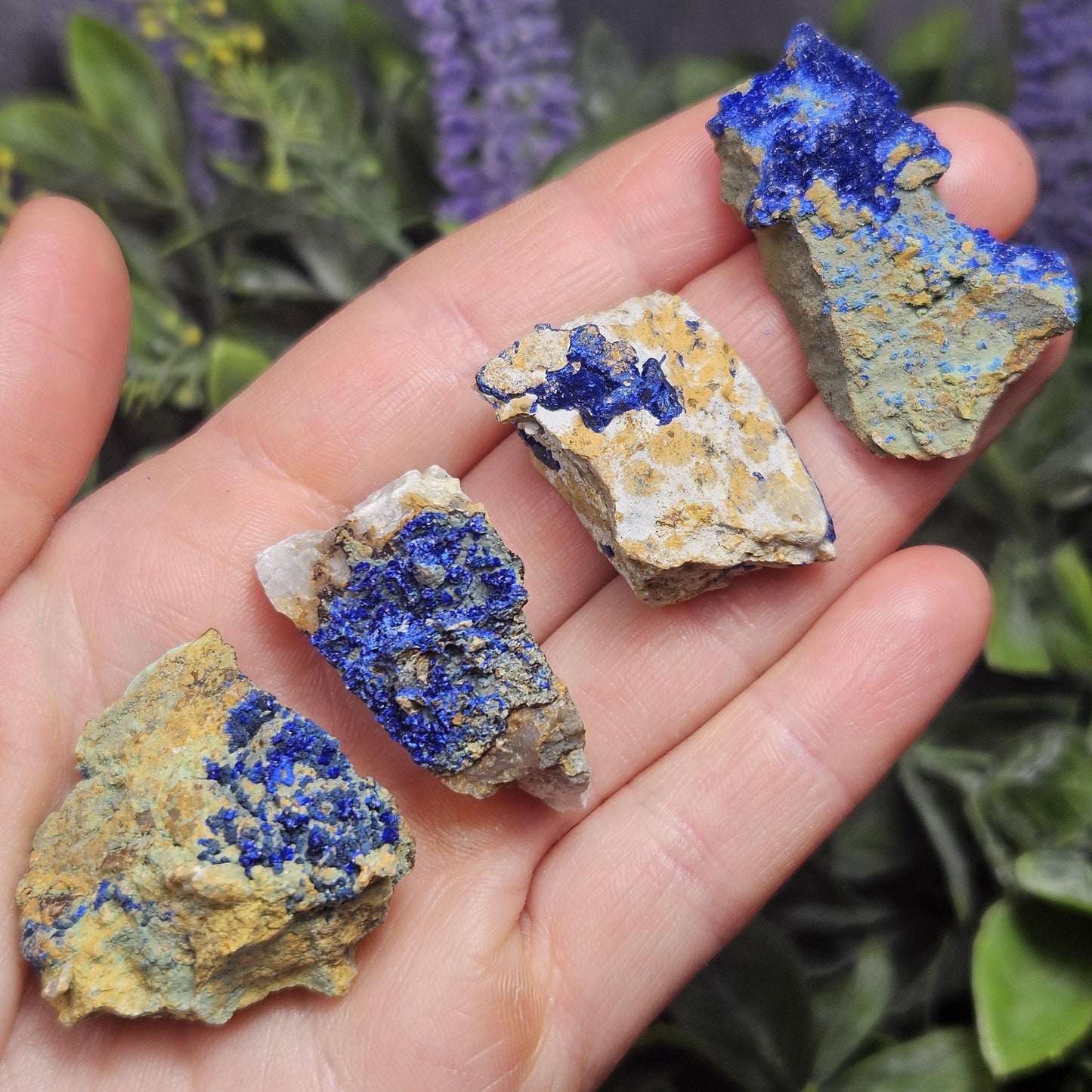 Raw Azurite Crystal Specimen: Blue Azurite Malachite