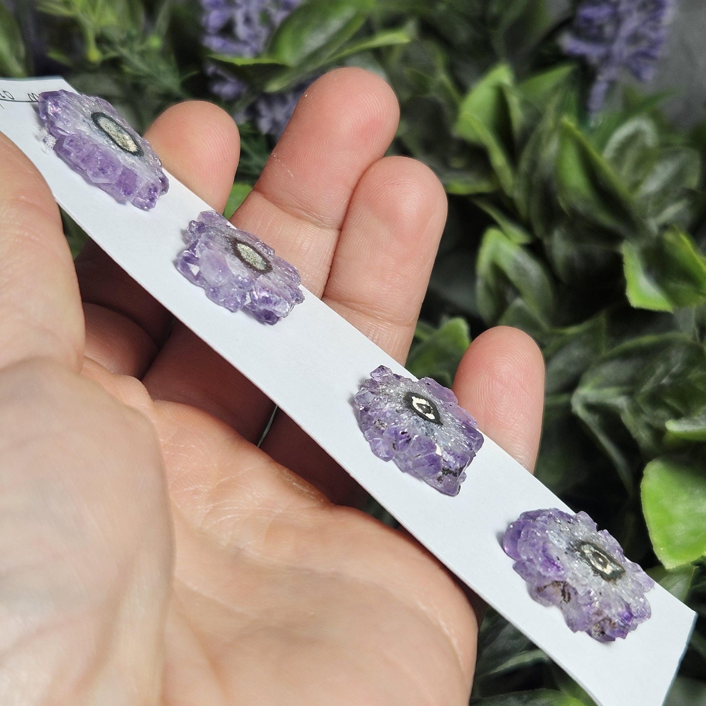 Amethyst Stalactite (Set of 4) Slices