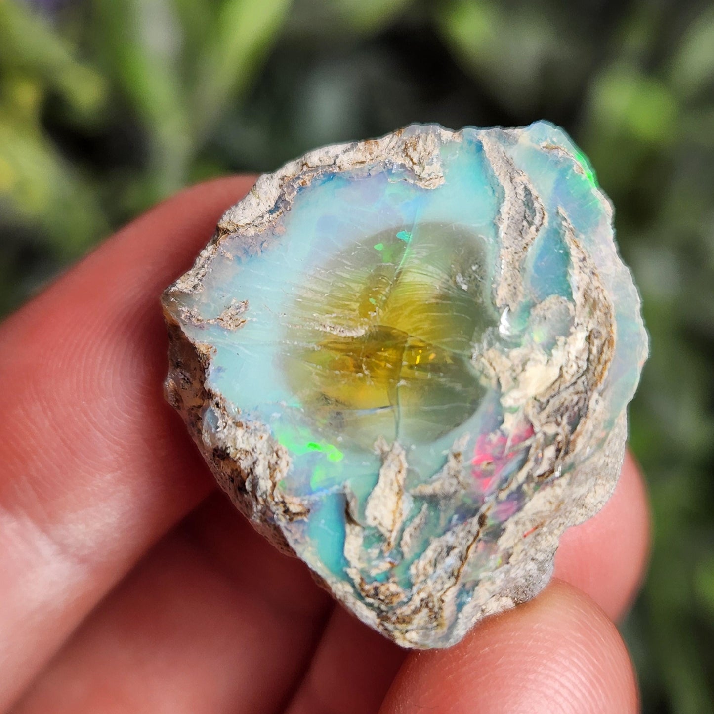 Raw Rainbow Opal Crystal (6.43 grams): Ghost Opal Specimen