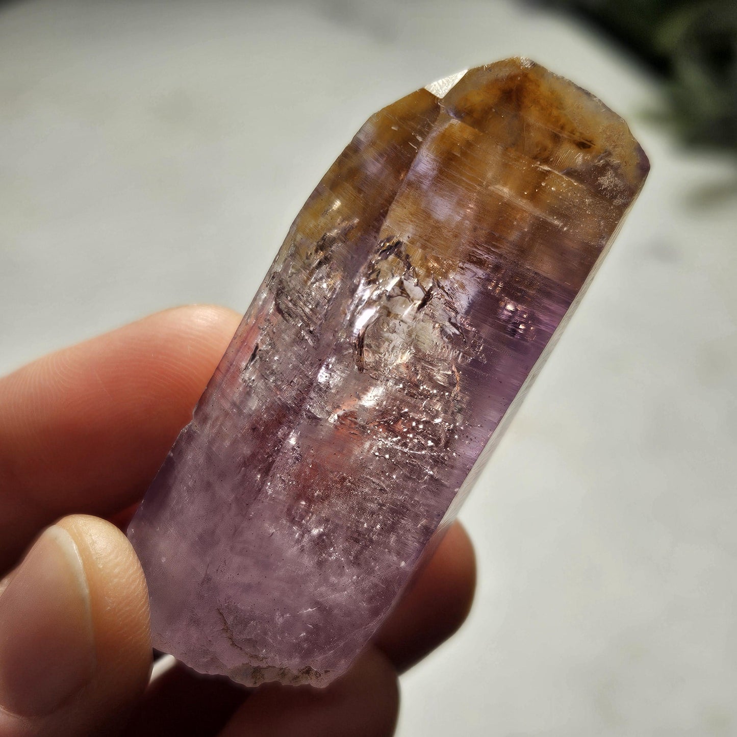 Enhydro Amethyst Crystal: MOVING Water Bubble, Old Stock Brazilian Quartz