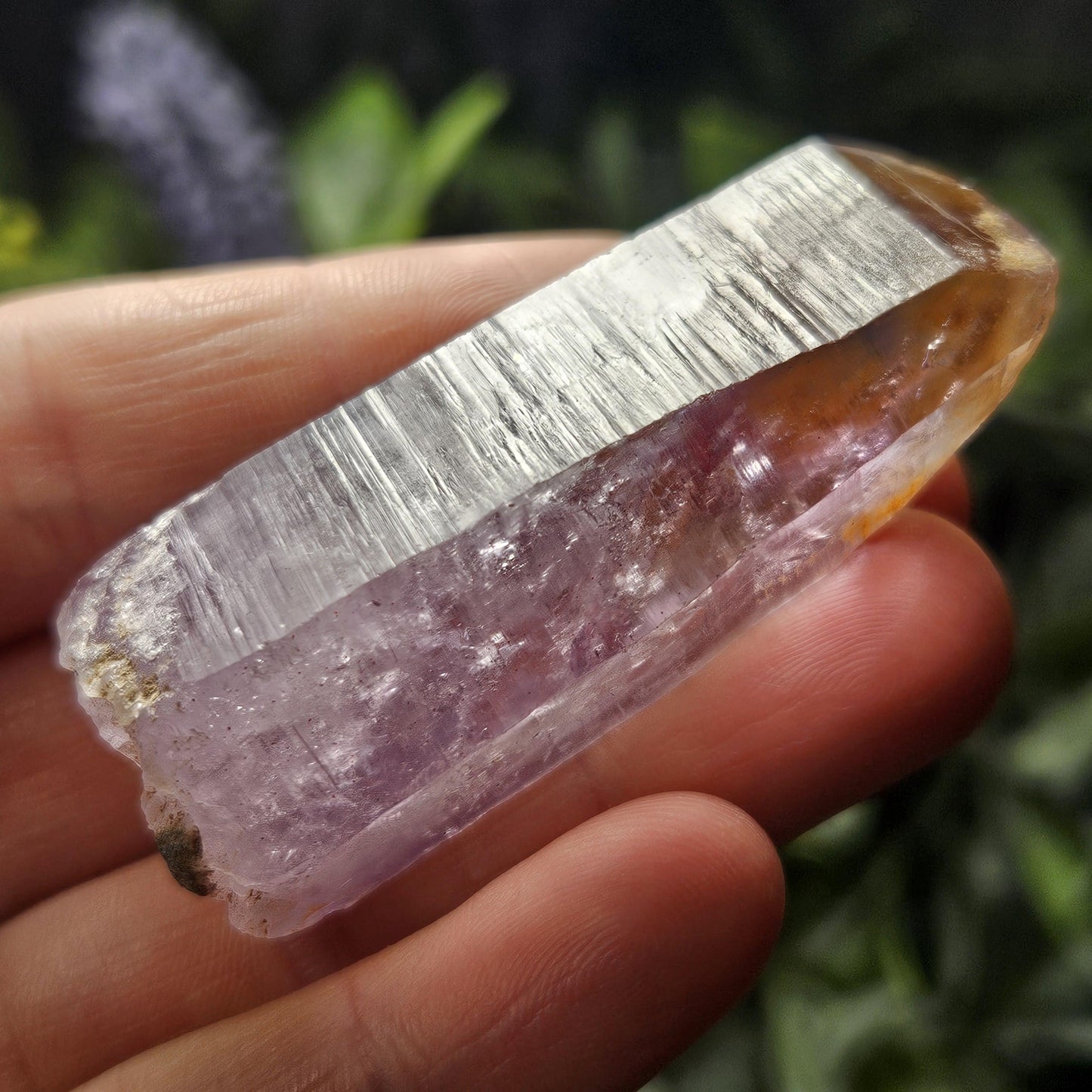 Enhydro Amethyst Crystal: MOVING Water Bubble, Old Stock Brazilian Quartz