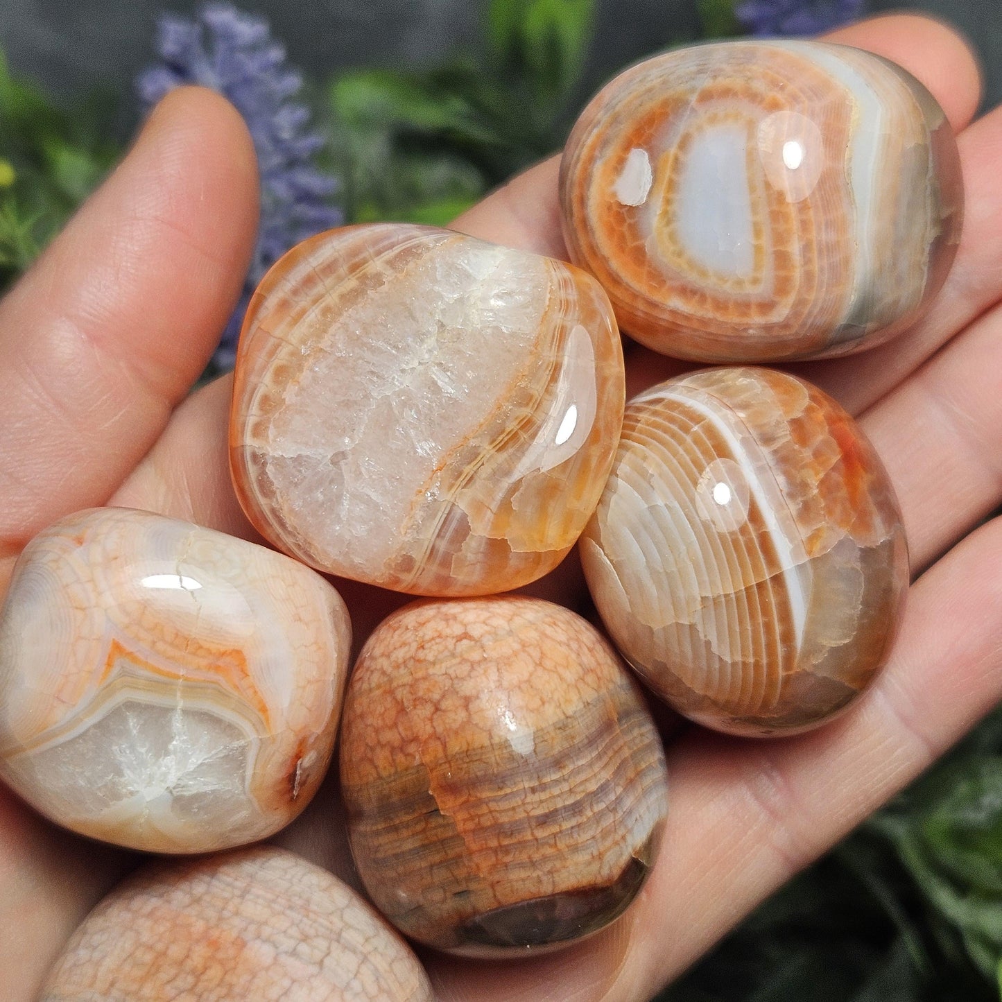 Fire Agate Tumbled Stone (1