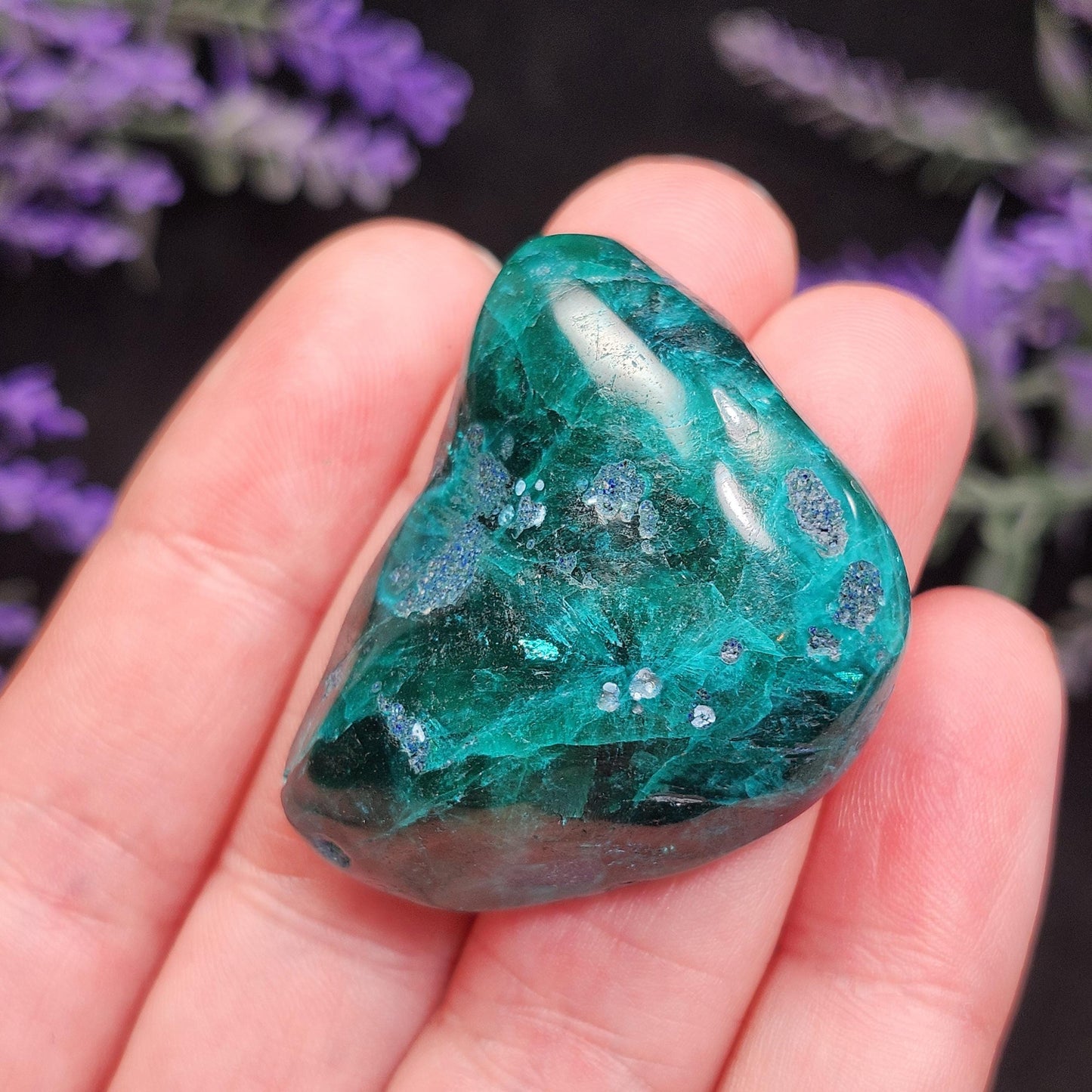 Dioptase Crystal Specimen: Congo Green Gemstone, 27.6g