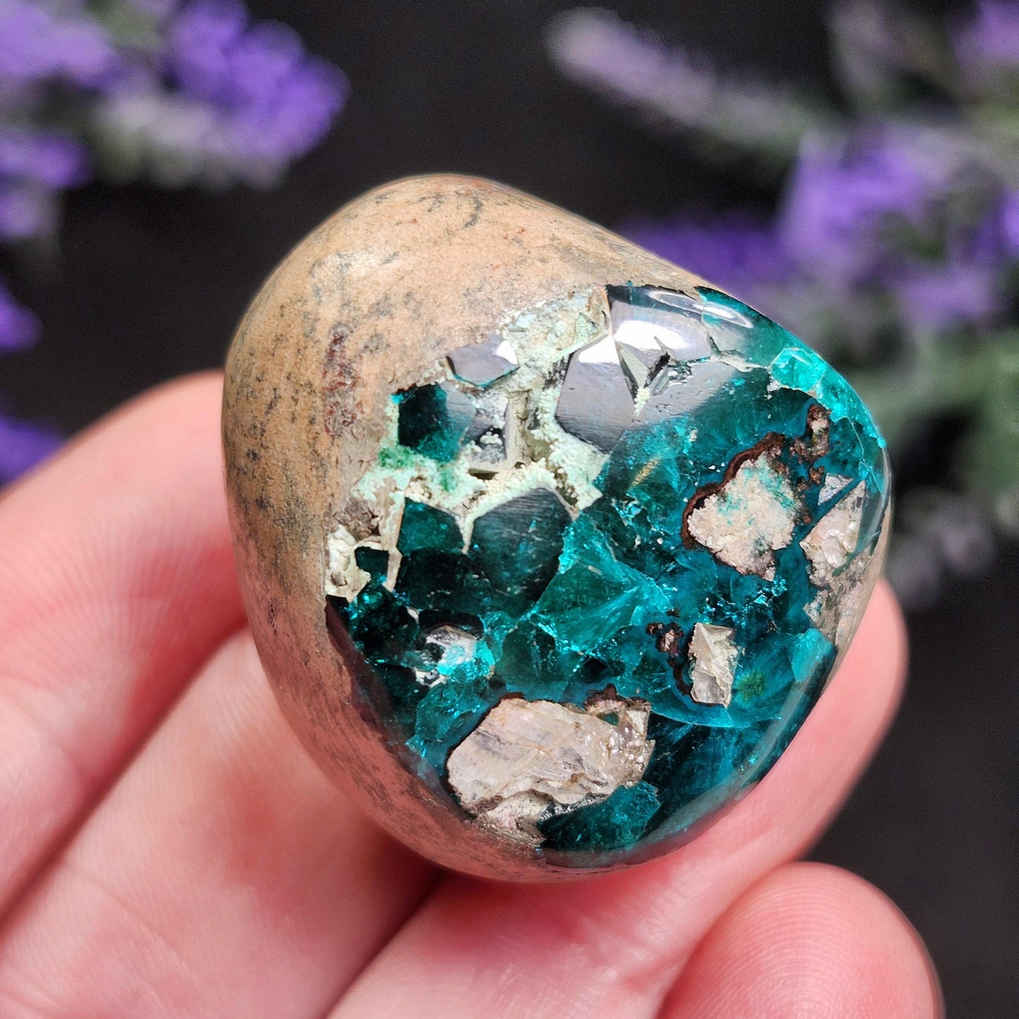 Dioptase Crystal Specimen: Congo Green Gemstone, 24.8g