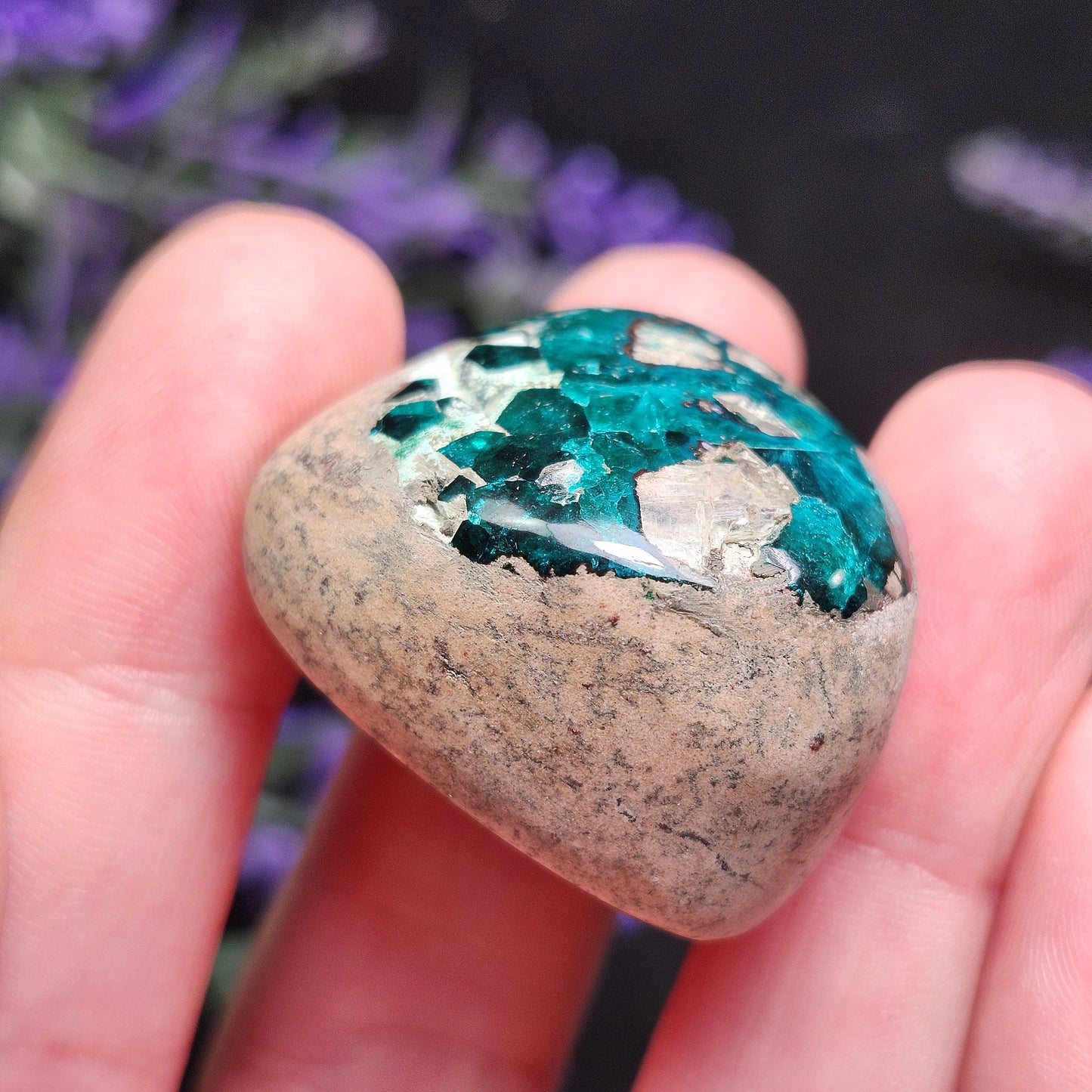 Dioptase Crystal Specimen: Congo Green Gemstone, 24.8g
