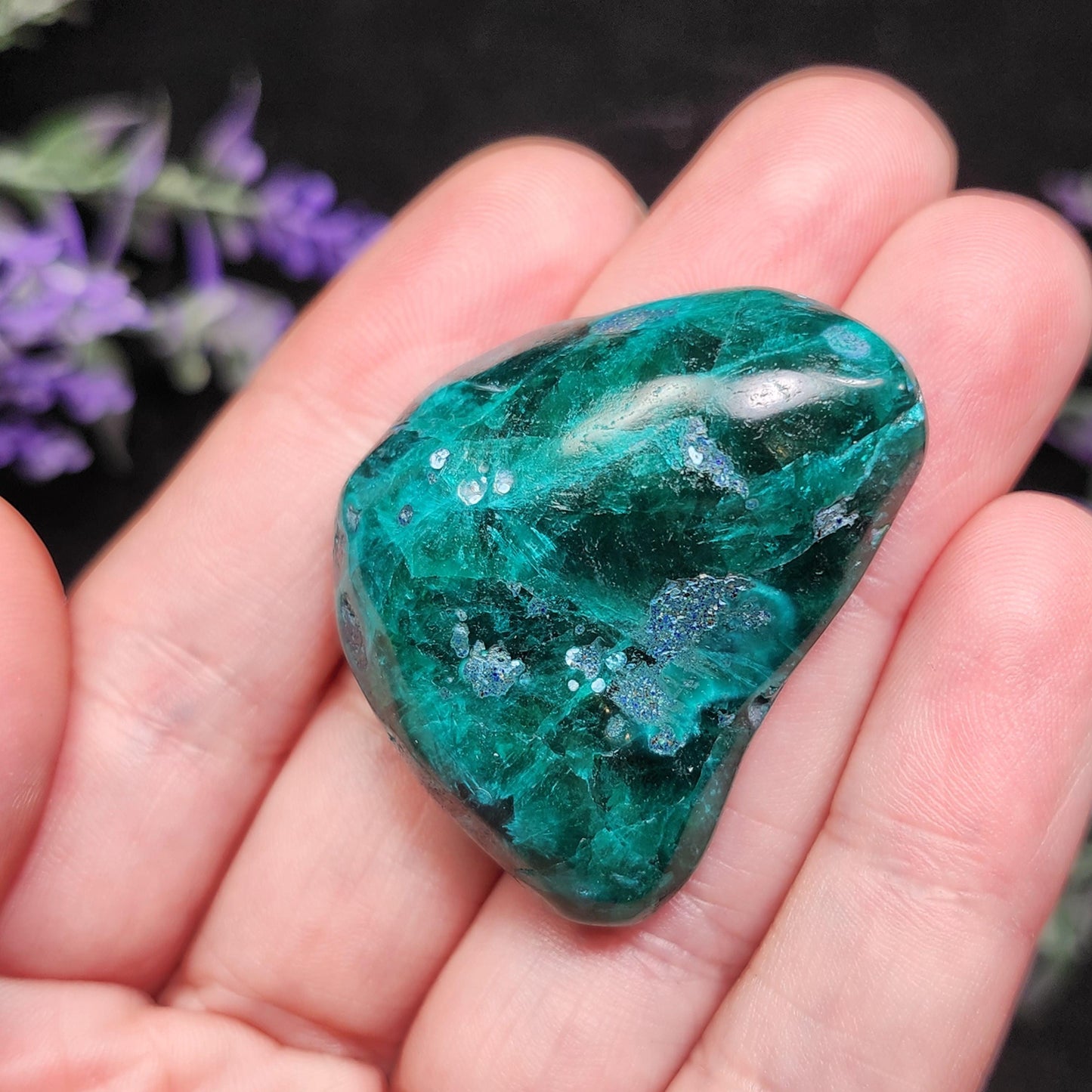 Dioptase Crystal Specimen: Congo Green Gemstone, 27.6g