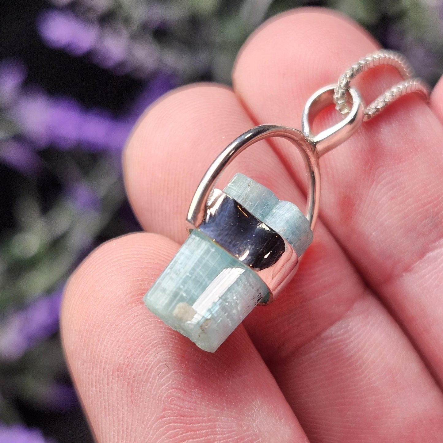 Blue Tourmaline Pendant