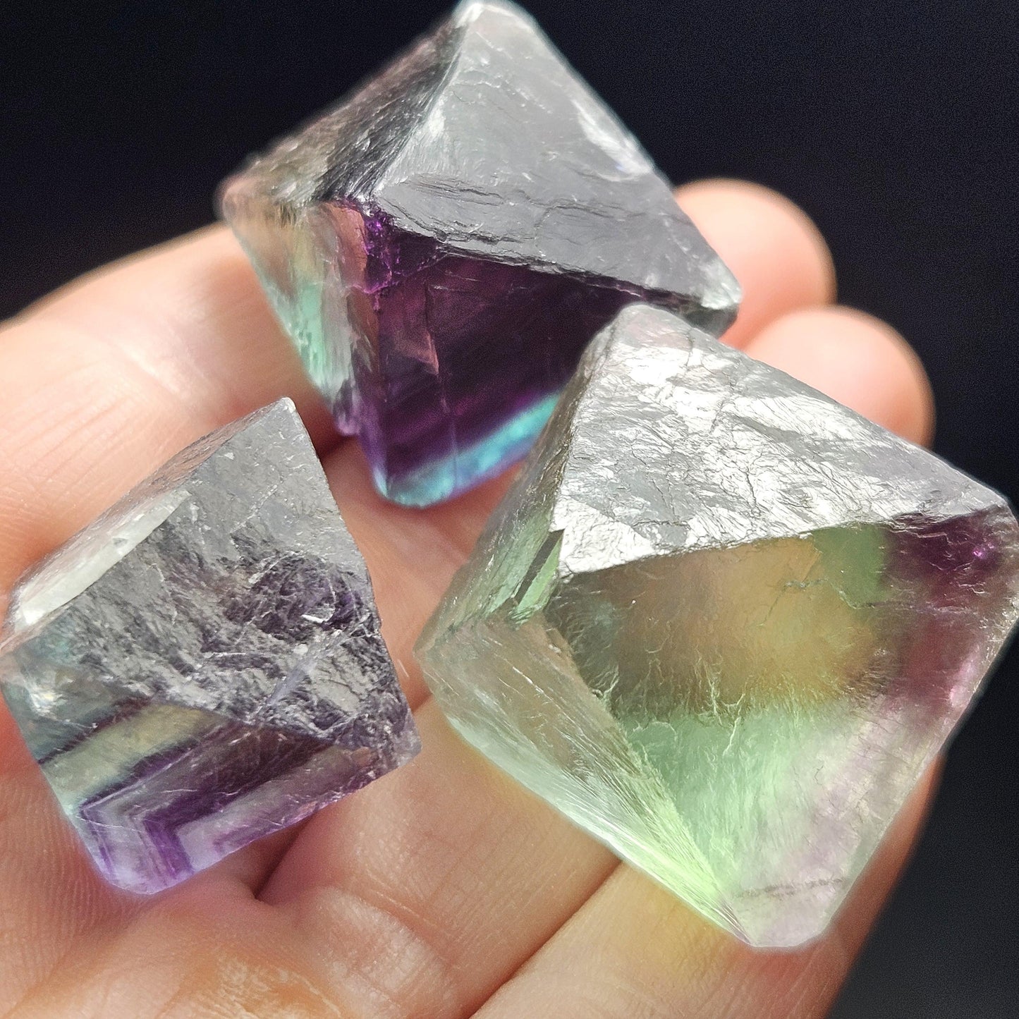 Rainbow Fluorite Octahedron