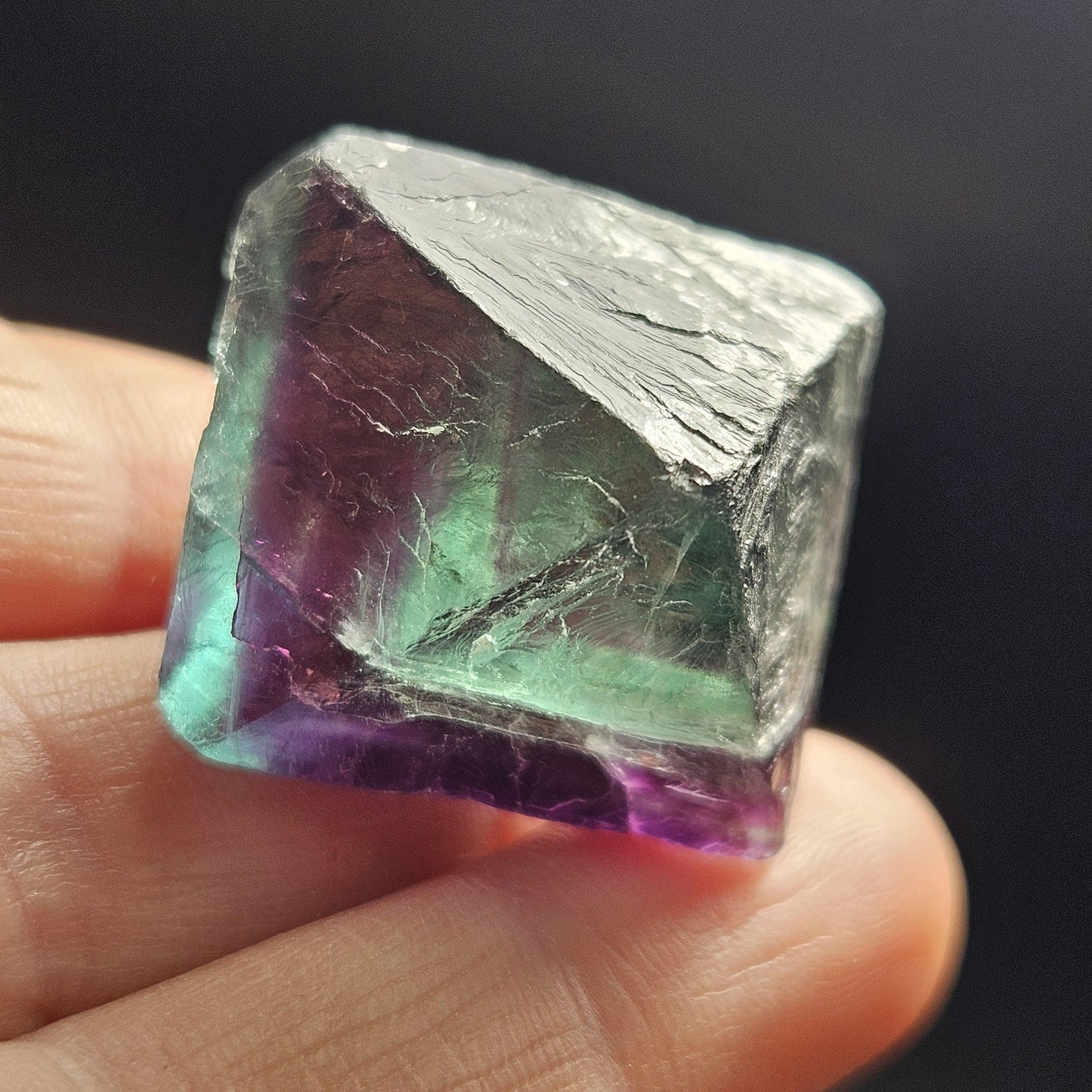 Rainbow Fluorite Octahedron