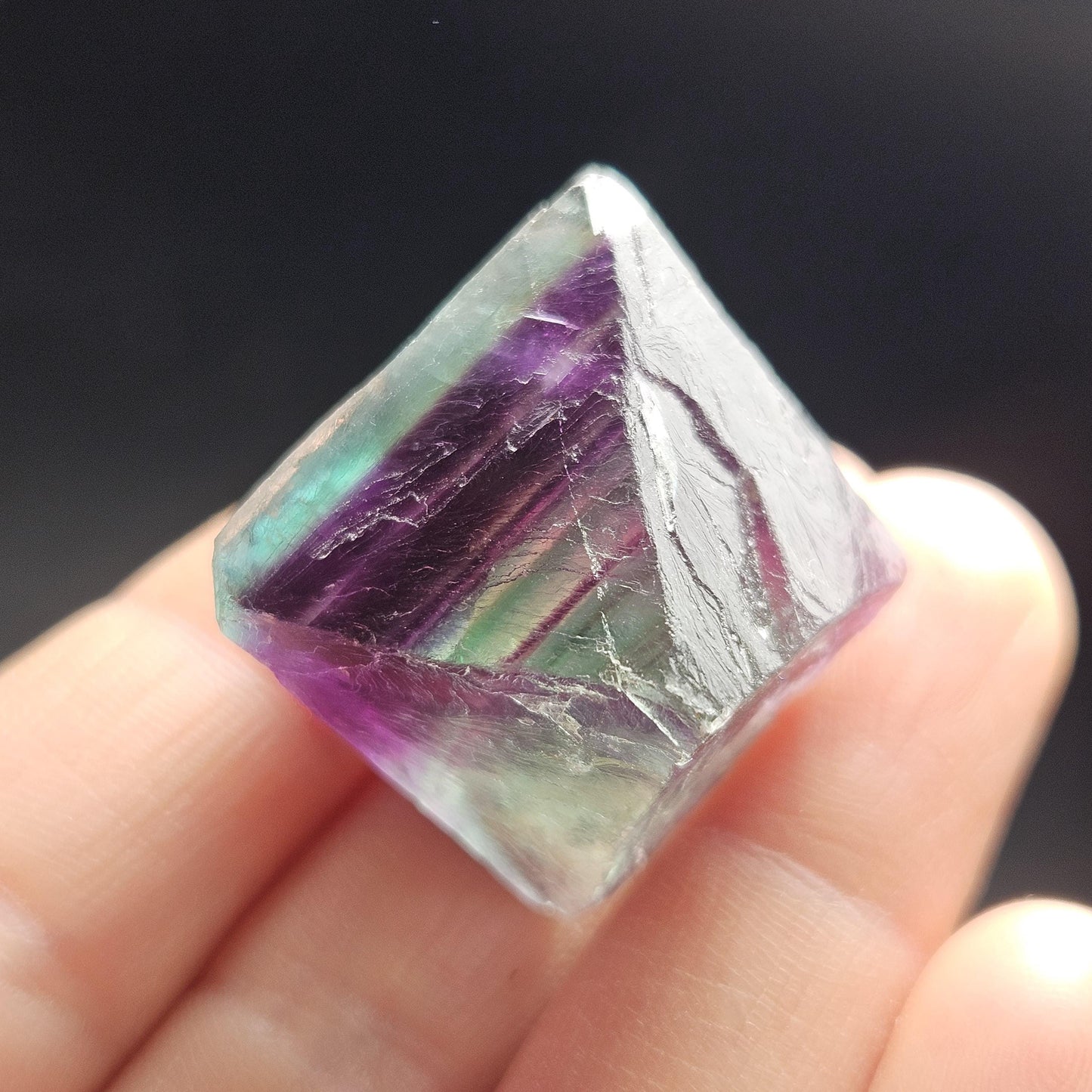 Rainbow Fluorite Octahedron