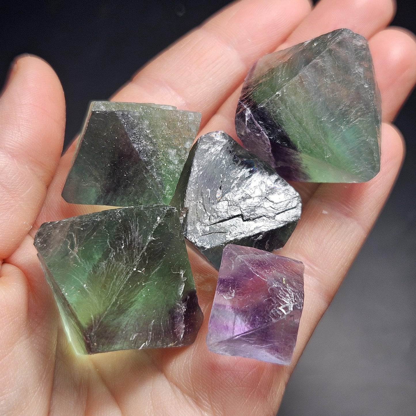 Rainbow Fluorite Octahedron