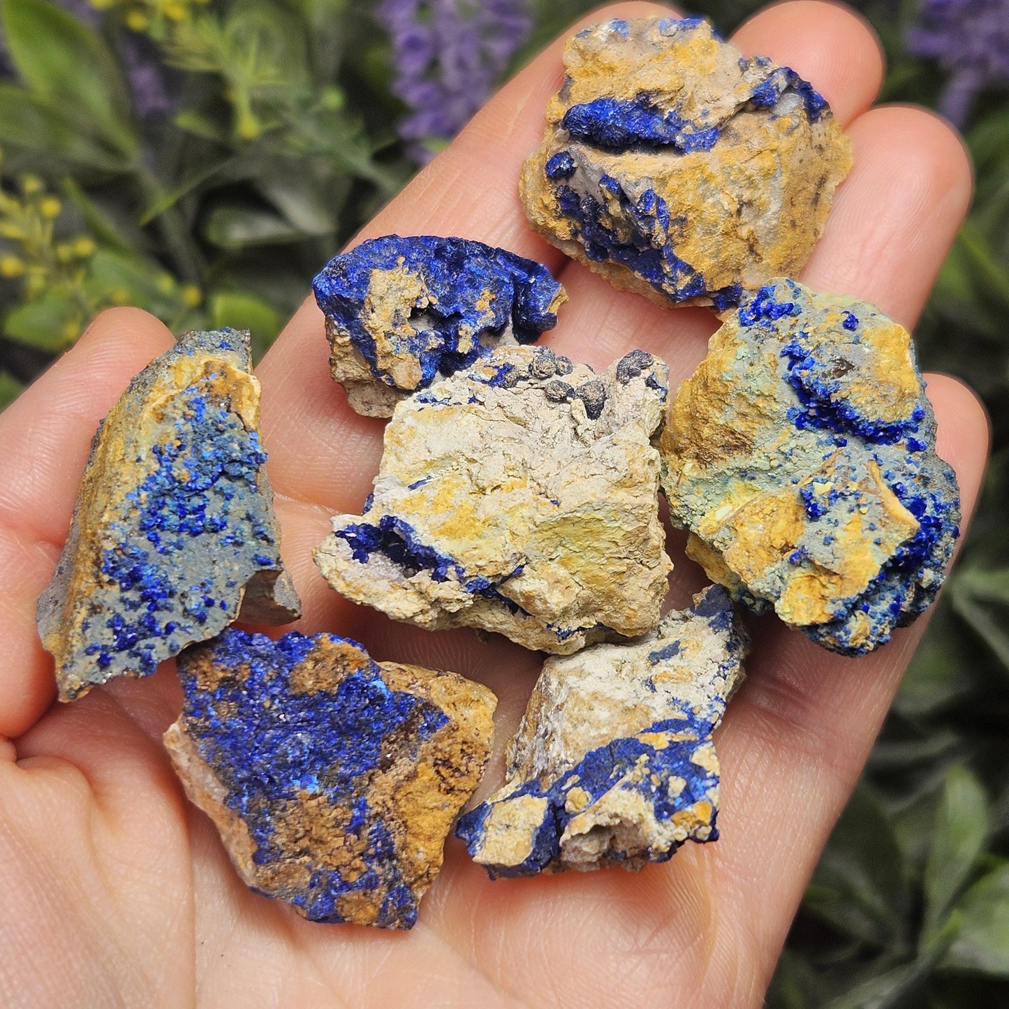 Raw Azurite Crystal Specimen: Blue Azurite Malachite