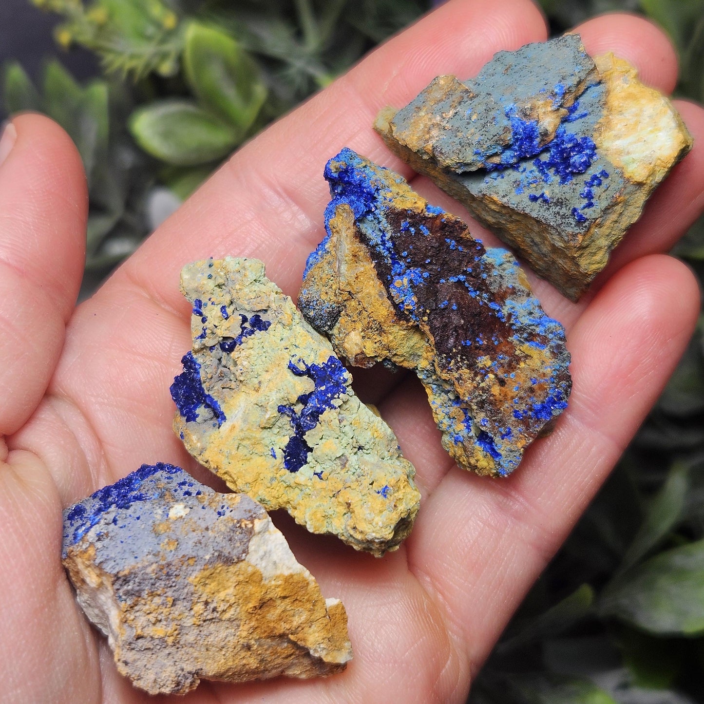 Raw Azurite Crystal Specimen: Blue Azurite Malachite