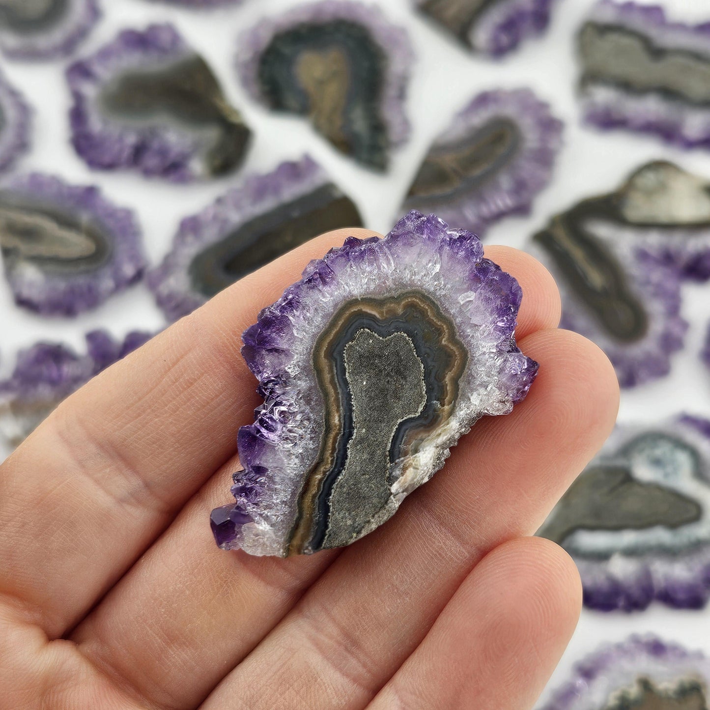 Amethyst Stalactite Crystal Slice