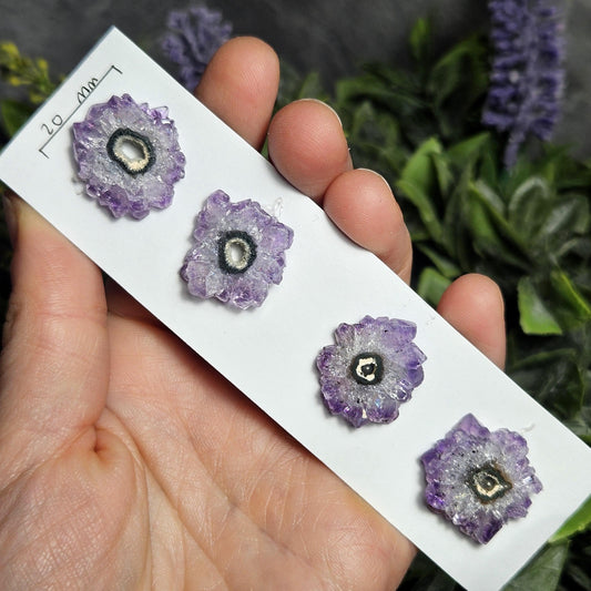 Amethyst Stalactite (Set of 4) Slices