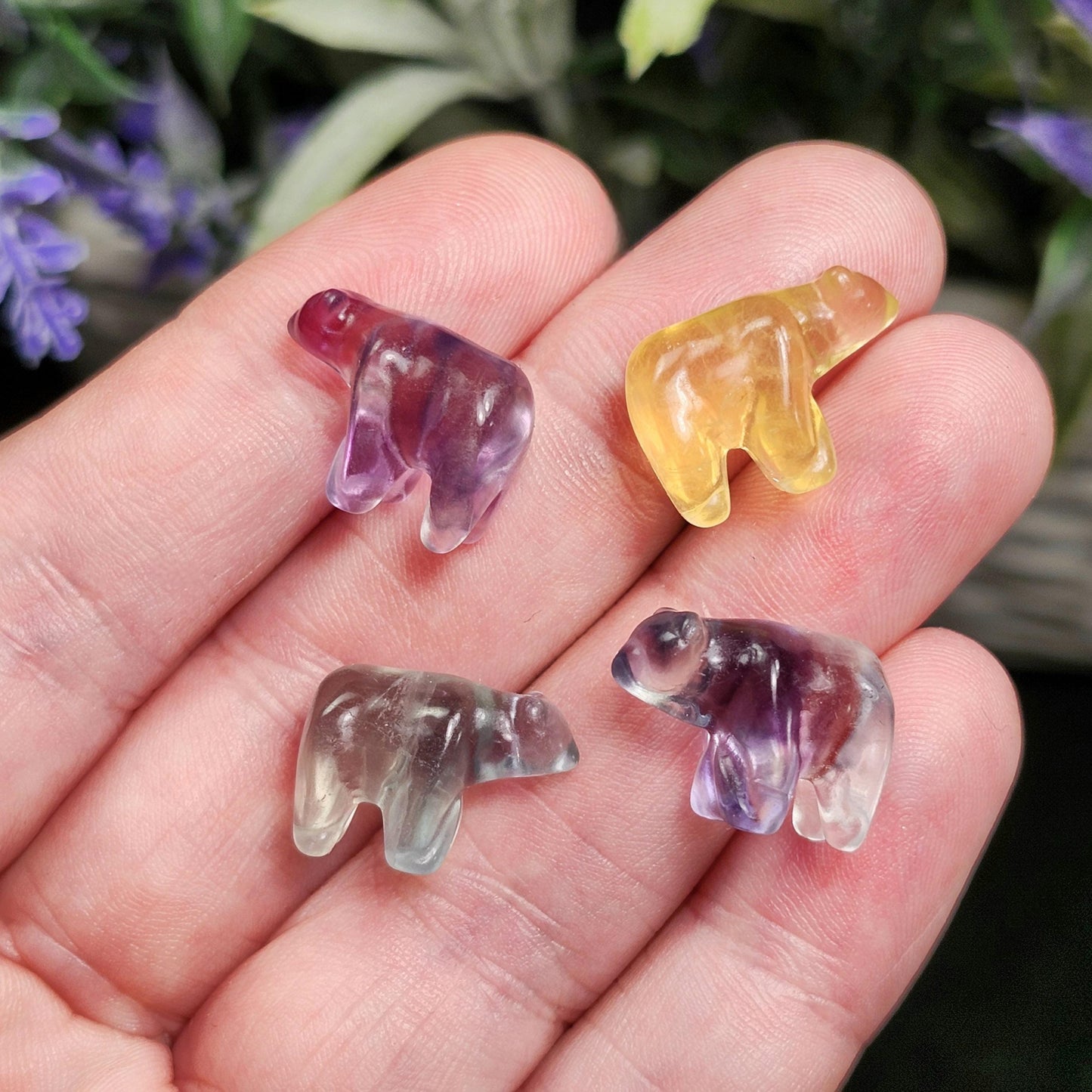 Rainbow Fluorite Bear