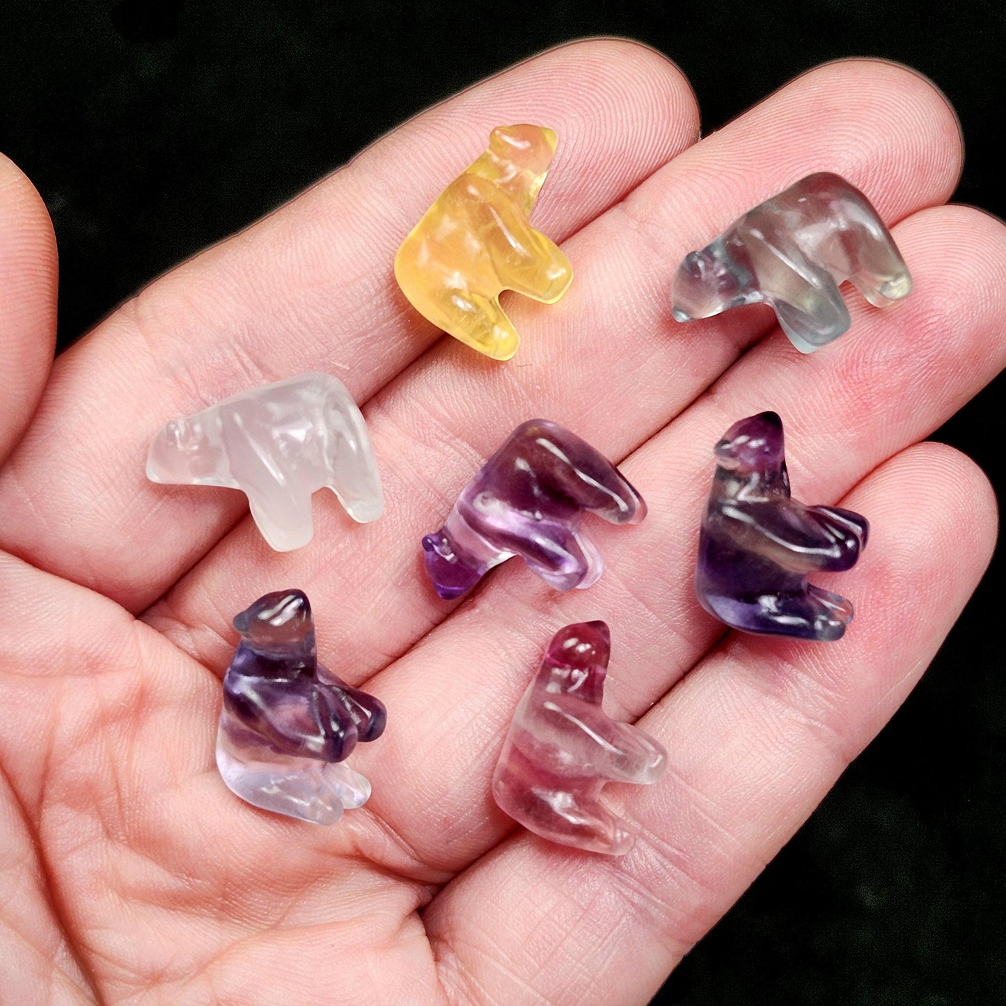Rainbow Fluorite Bear