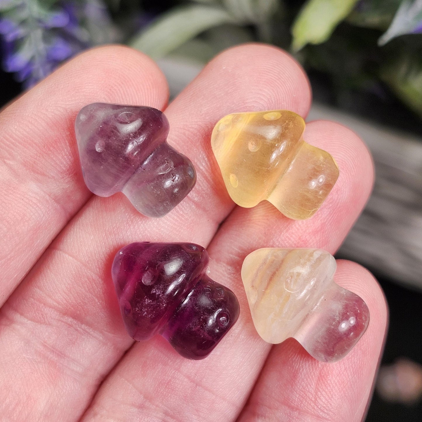 Rainbow Fluorite Mushroom