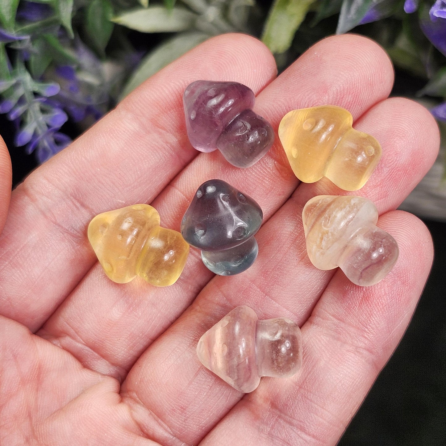 Rainbow Fluorite Mushroom