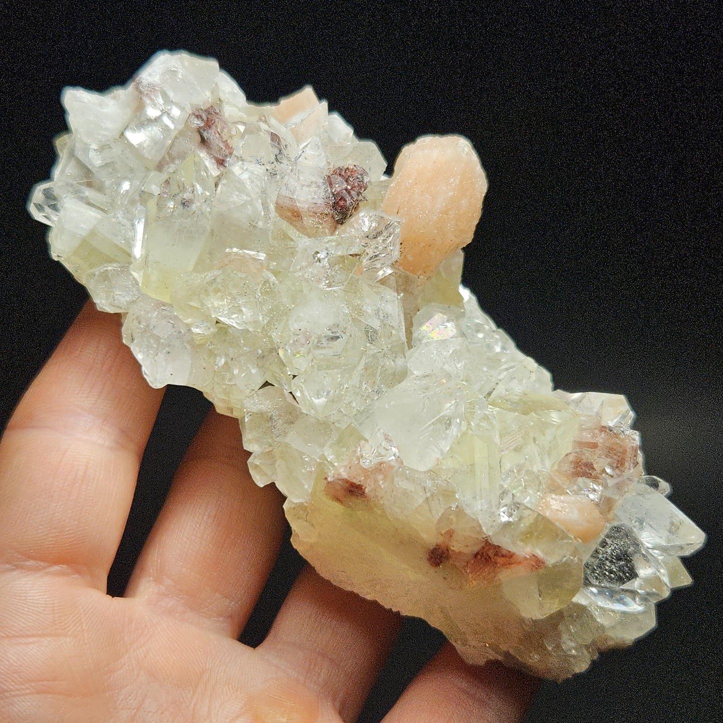 Diamond Apophyllite & Stilbite Cluster