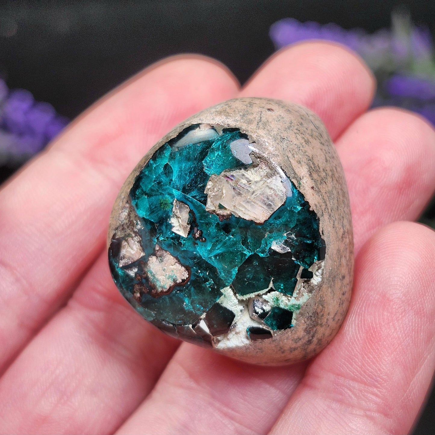 Dioptase Crystal Specimen: Congo Green Gemstone, 24.8g