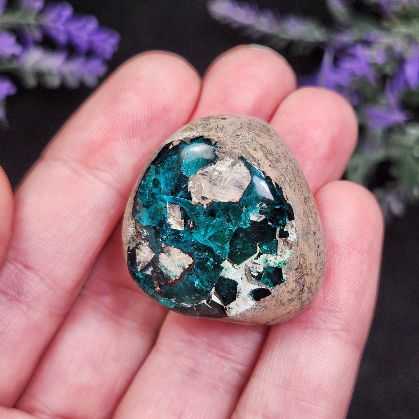 Dioptase Crystal Specimen: Congo Green Gemstone, 24.8g